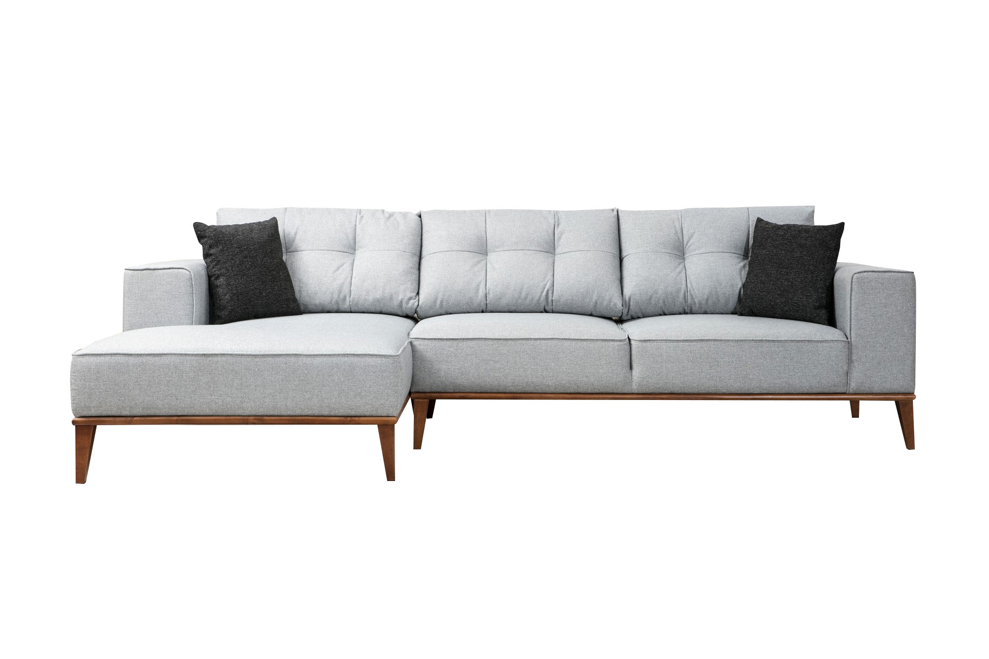 Montana Ecksofa Links Grau