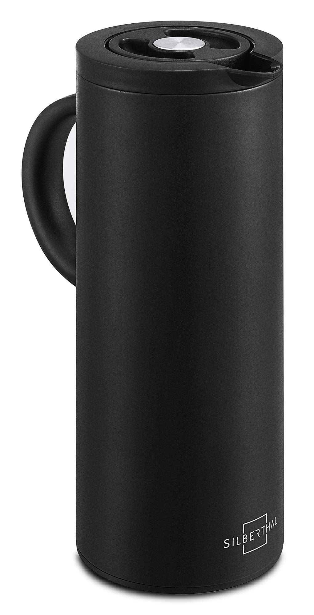 Thermoskanne 1l Edelstahl Schwarz