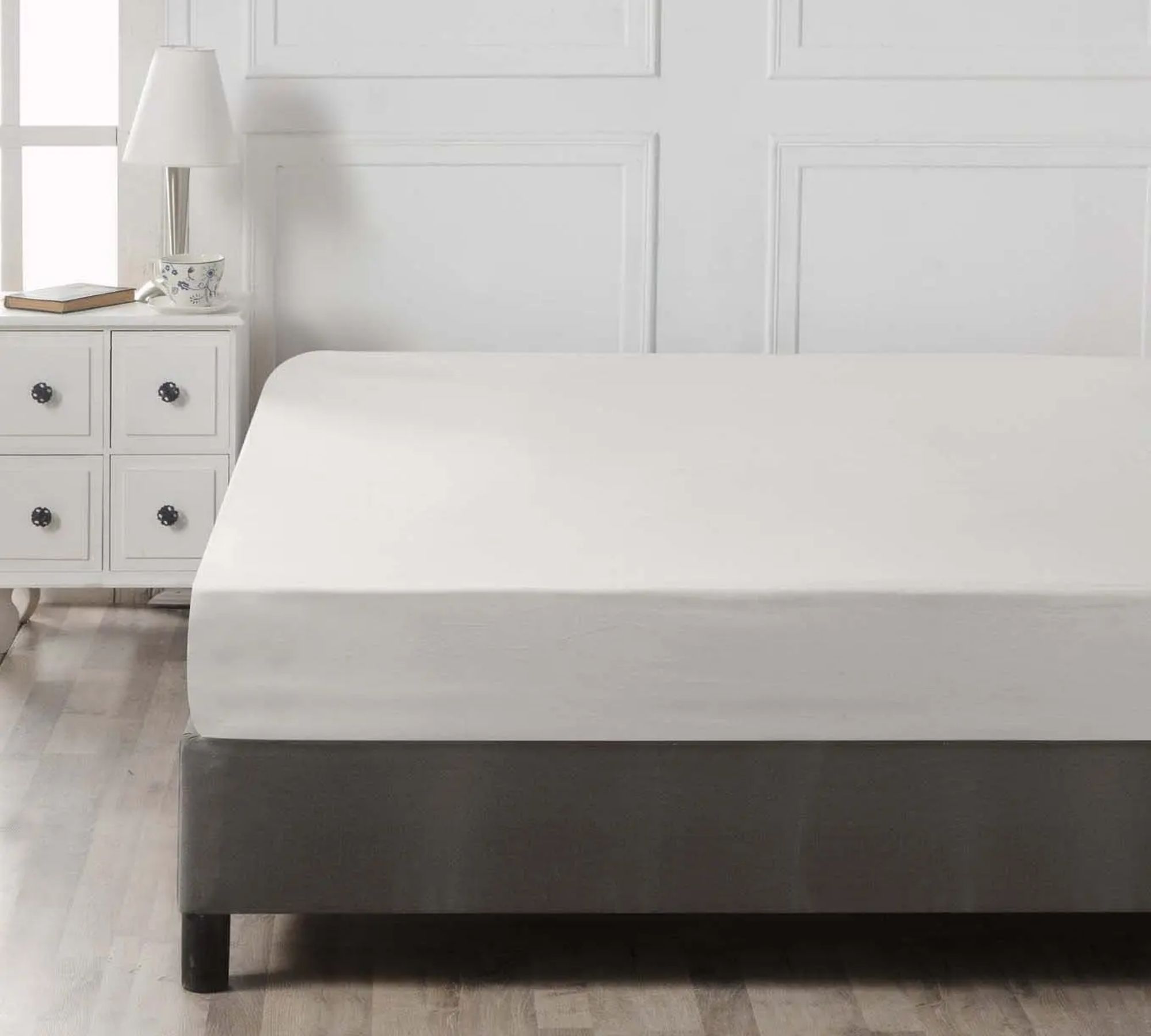 Fitted sheet Cotton White 100cm x 200cm