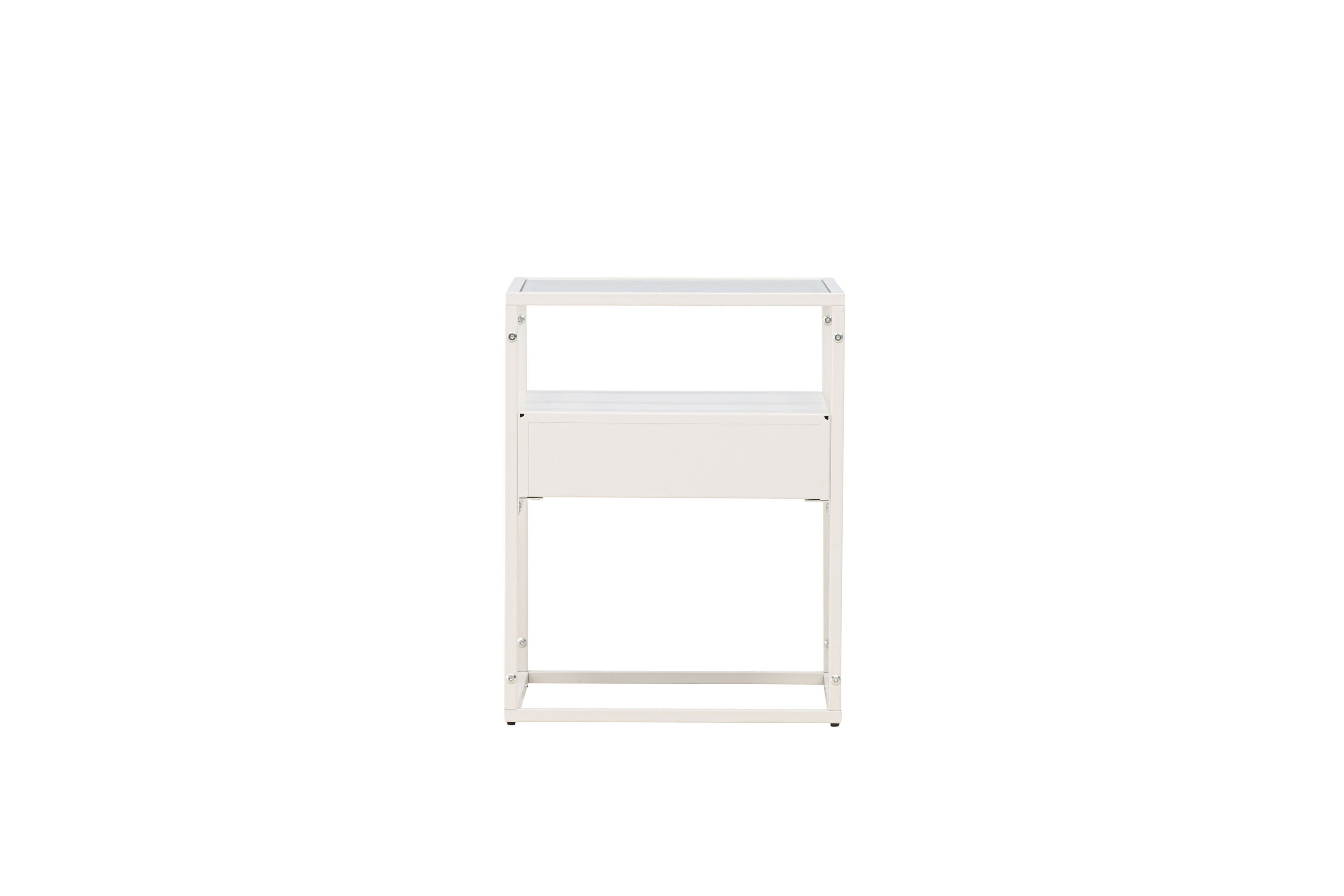 Fortaleza Beistelltisch Stahl Glas Schwarz