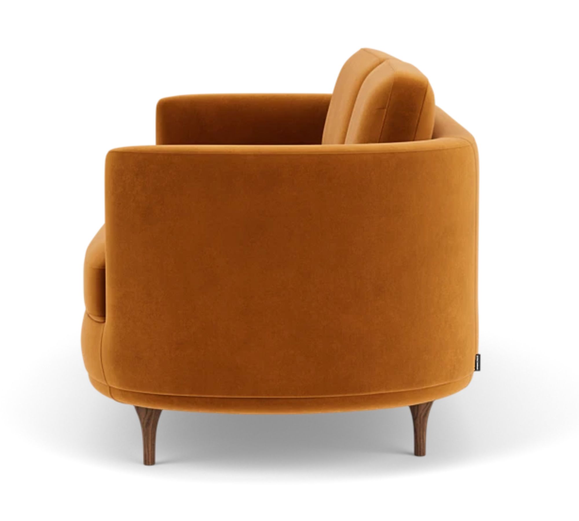 Elinor Sofa 3-Sitzer Velour Matt Amber