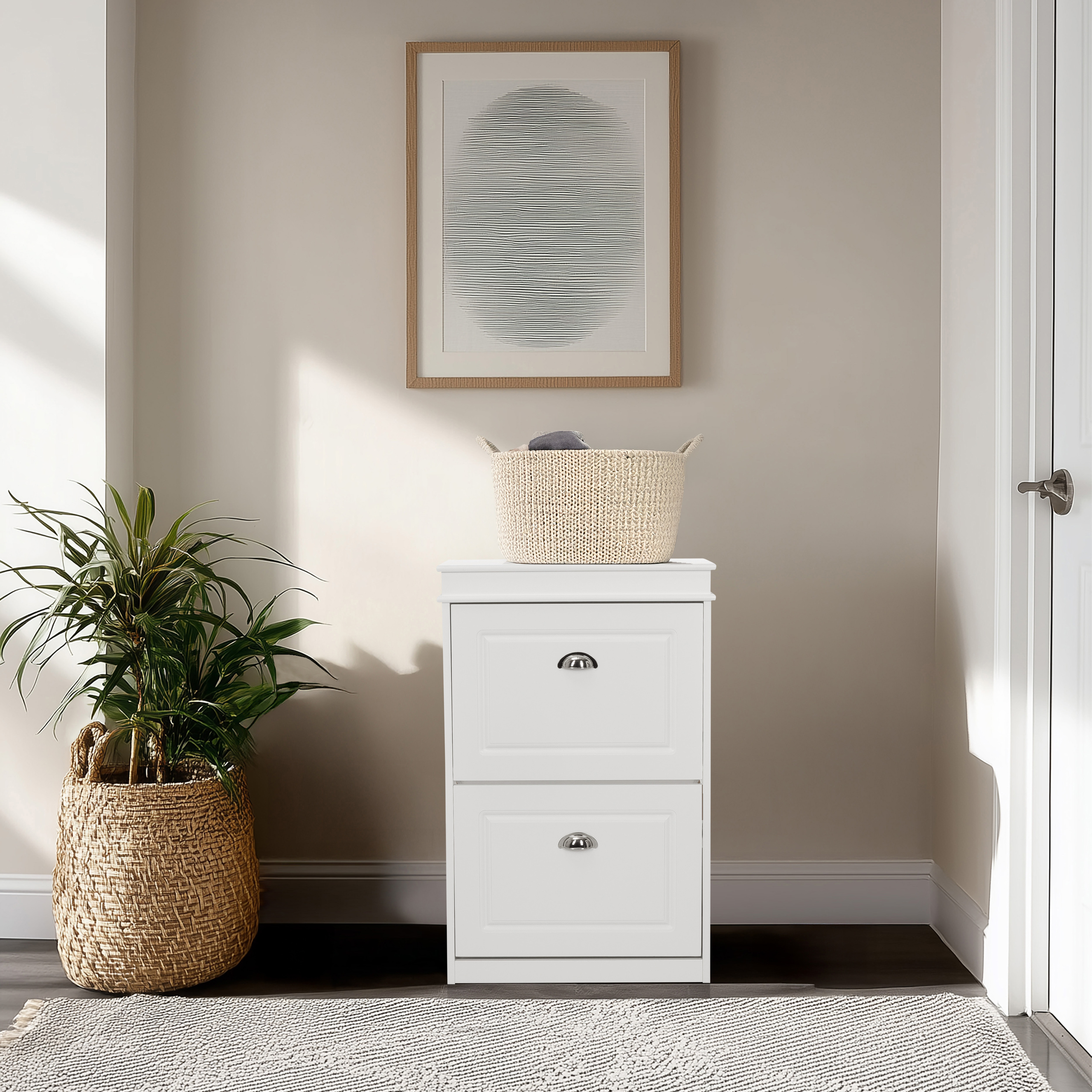 ESTHA 2 Shoe cabinet White