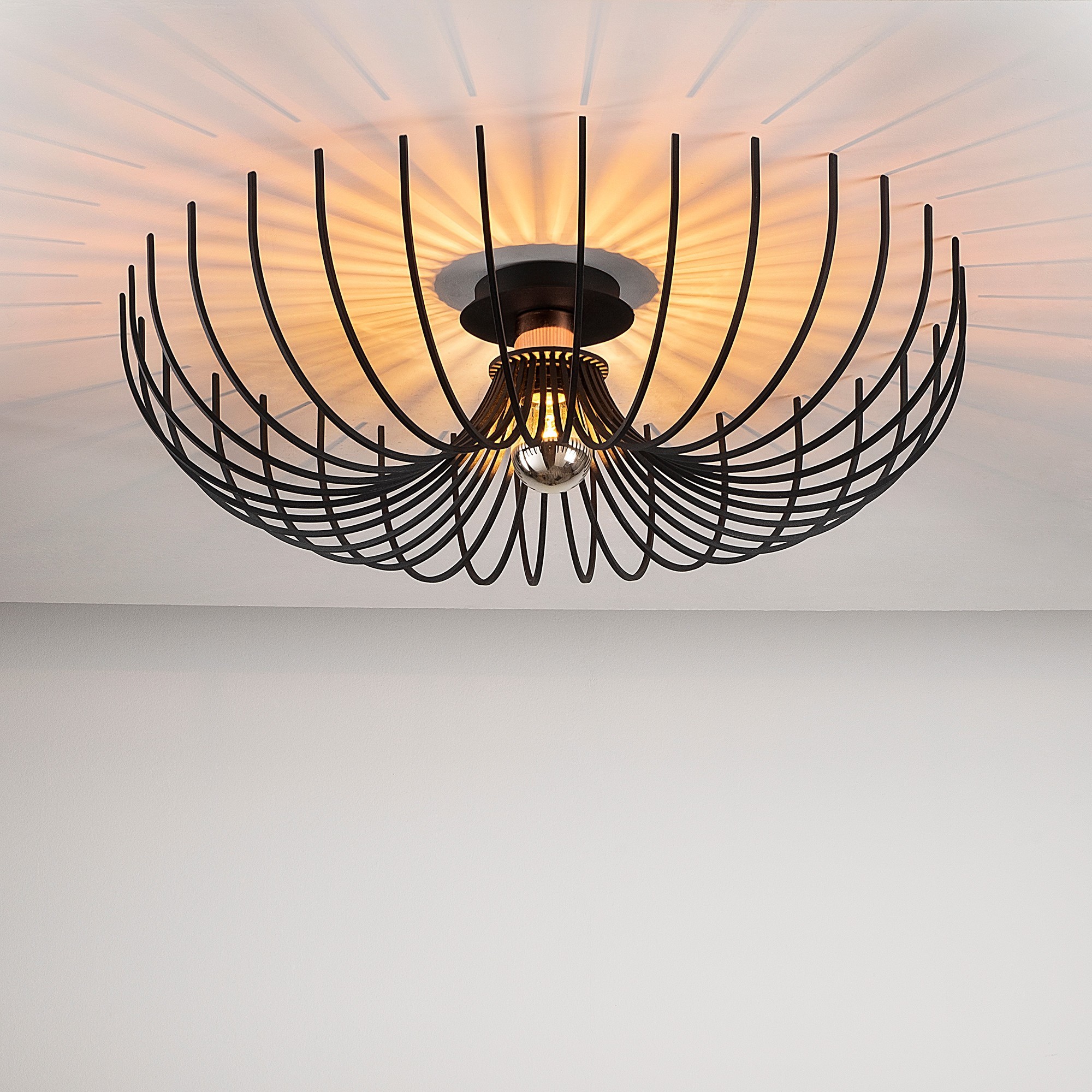 Ceiling lamp Metal Black