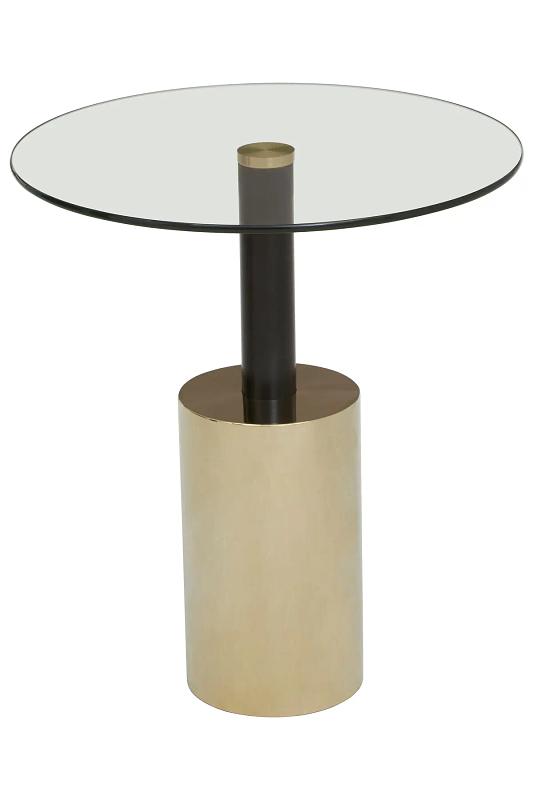 Oria Beistelltisch mit warm-metallicfarbenem Gestell
