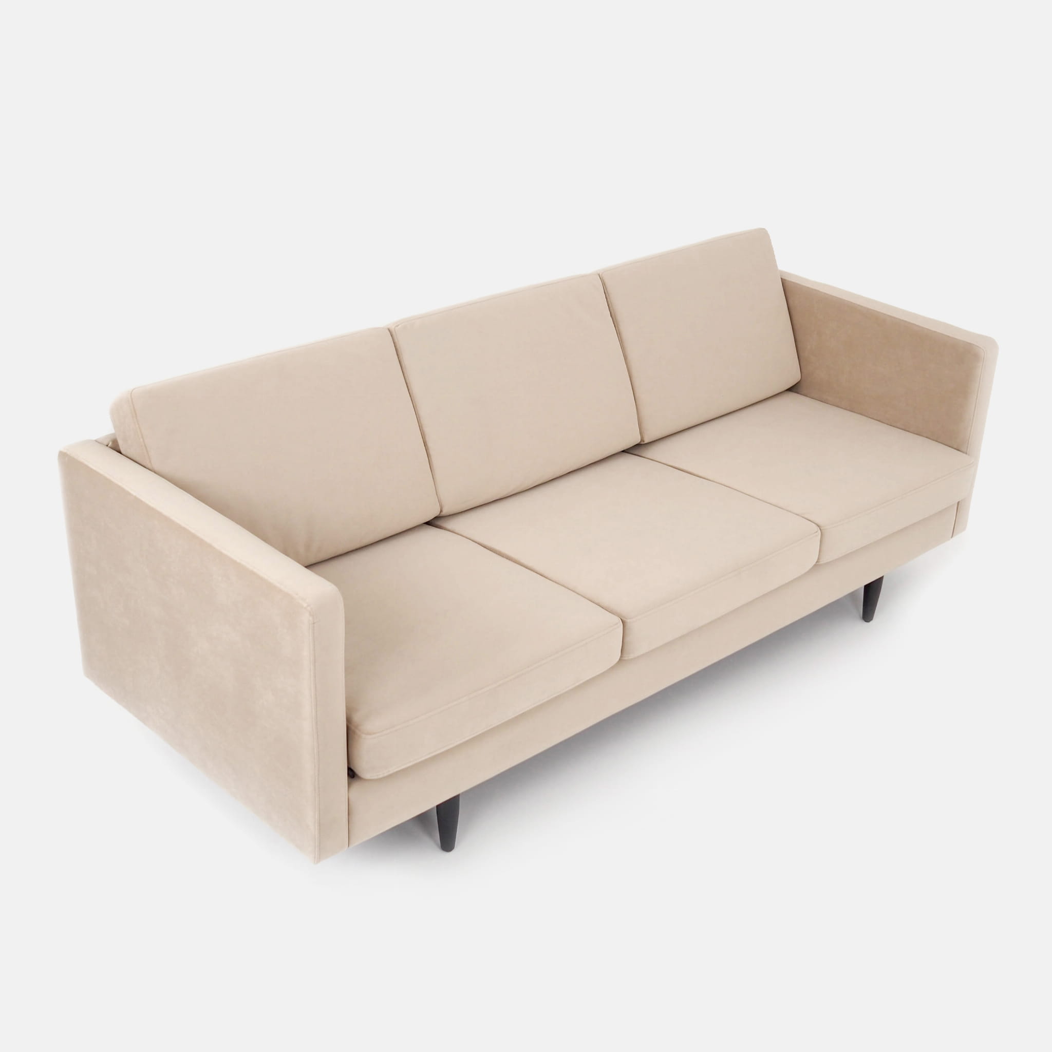 Alta Sofa 3-Sitzer Velour Beige