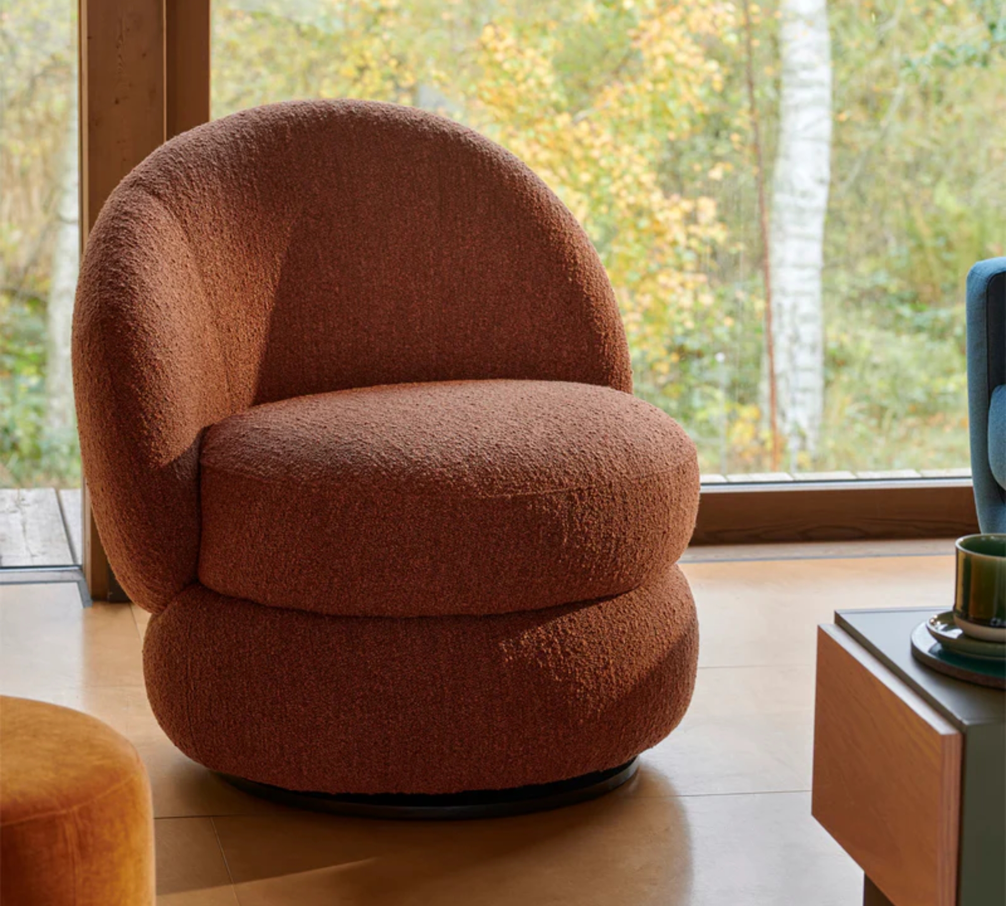 Alma Armchair Pebble Rust