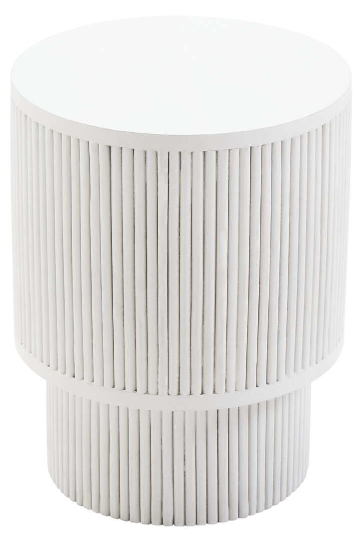 Walsa Side Table Mango Wood White