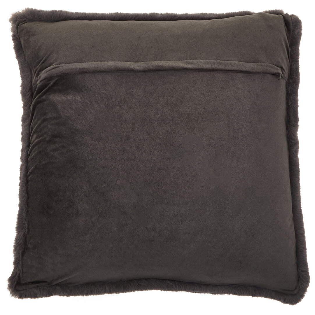 Bosie Lamina Grey Square Fur Pillow