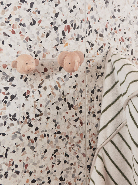 Affe Haken Buchenholz Natur