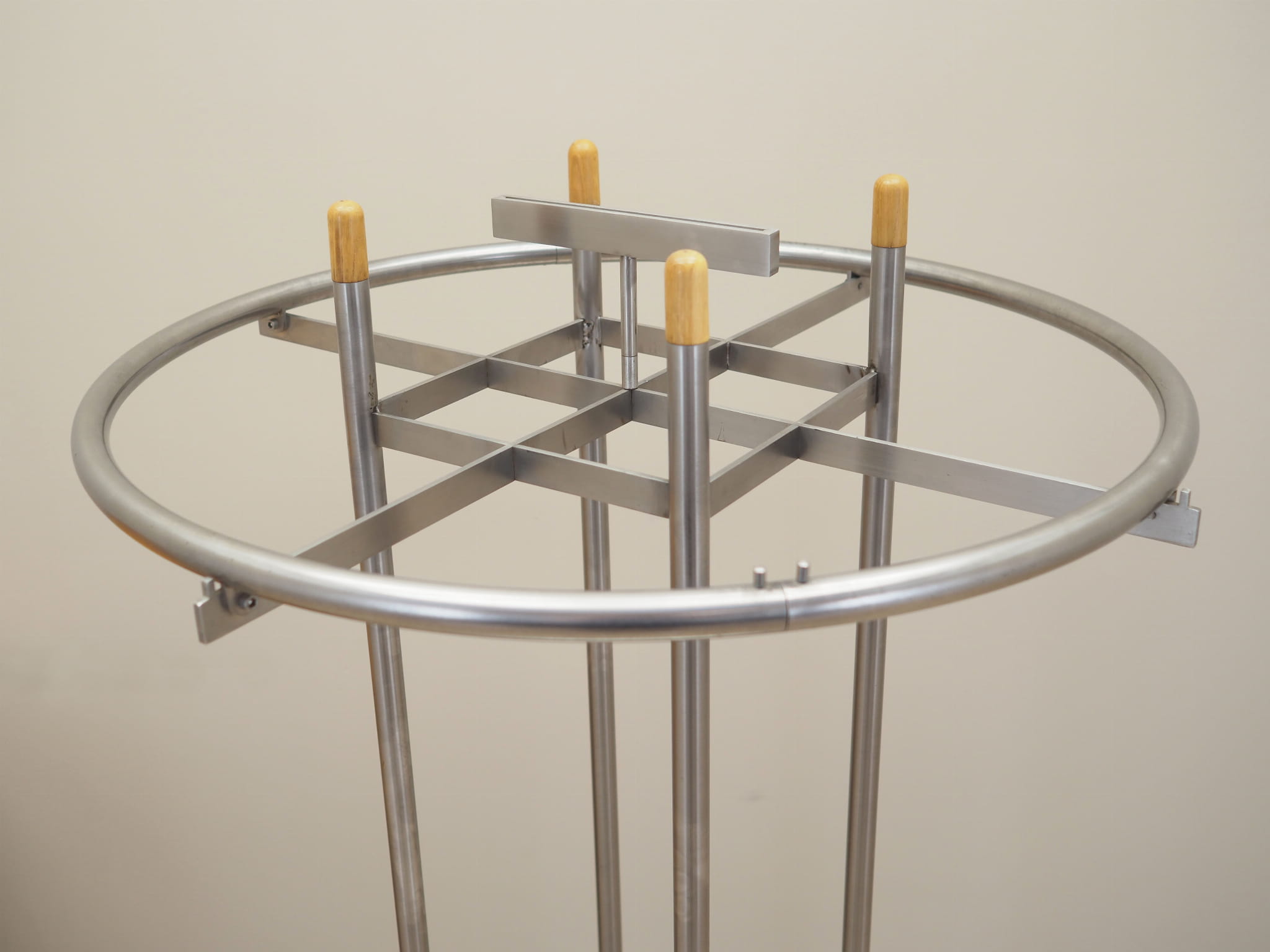 Vintage coat rack metal silver 1990s