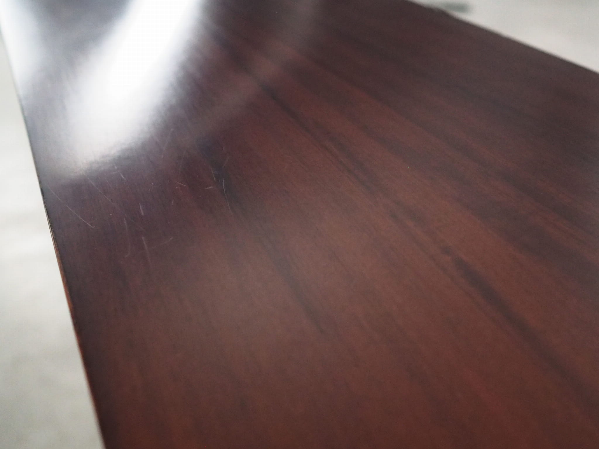 Vintage bookshelf mahogany brown 1970s
