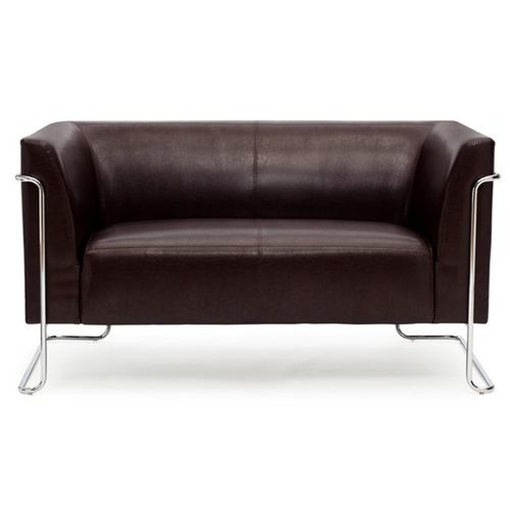 CURACAO Lounge Sofa Faux Leather Brown