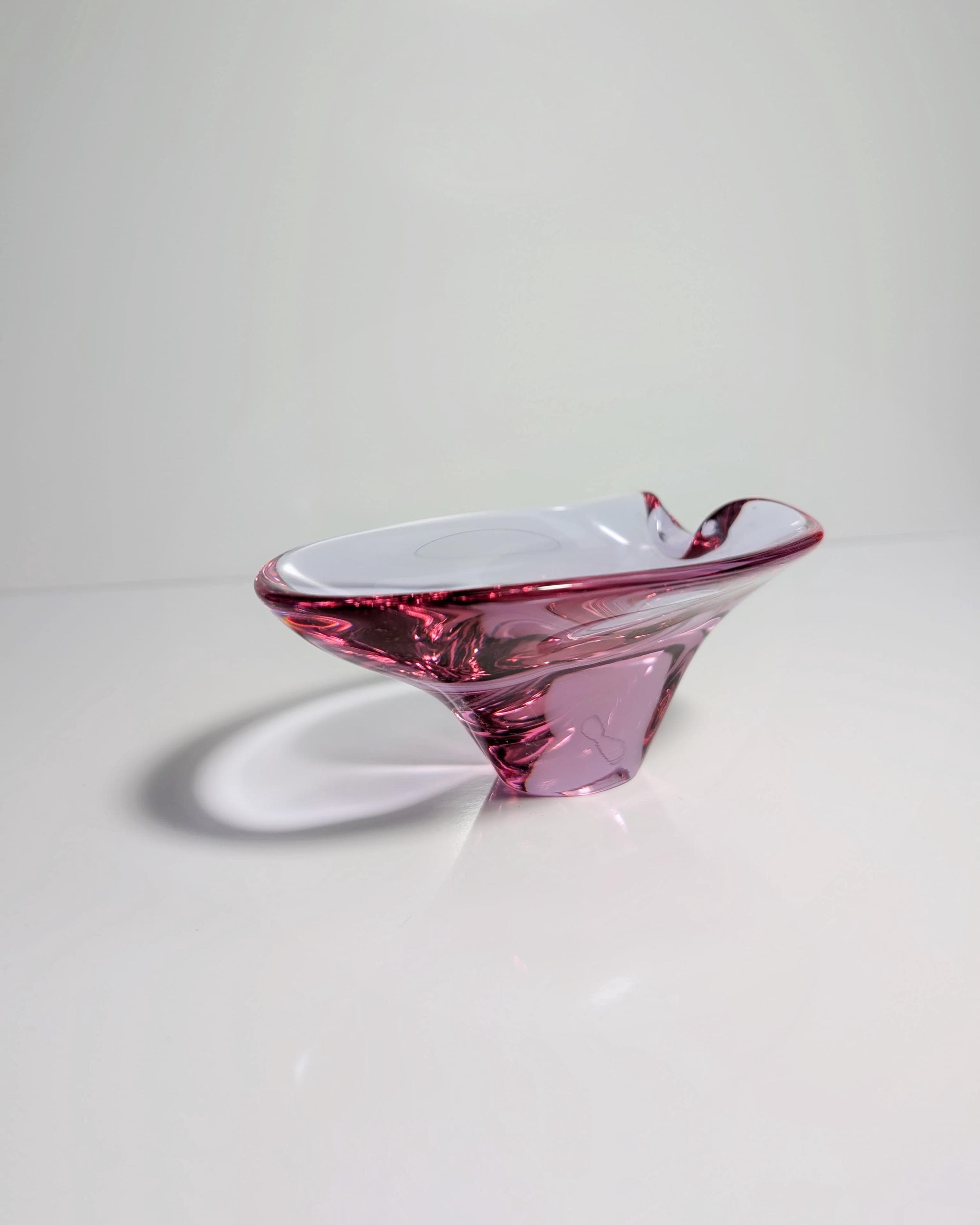 Vintage Aschenbecher Alexandrit Glas 1950er Jahre