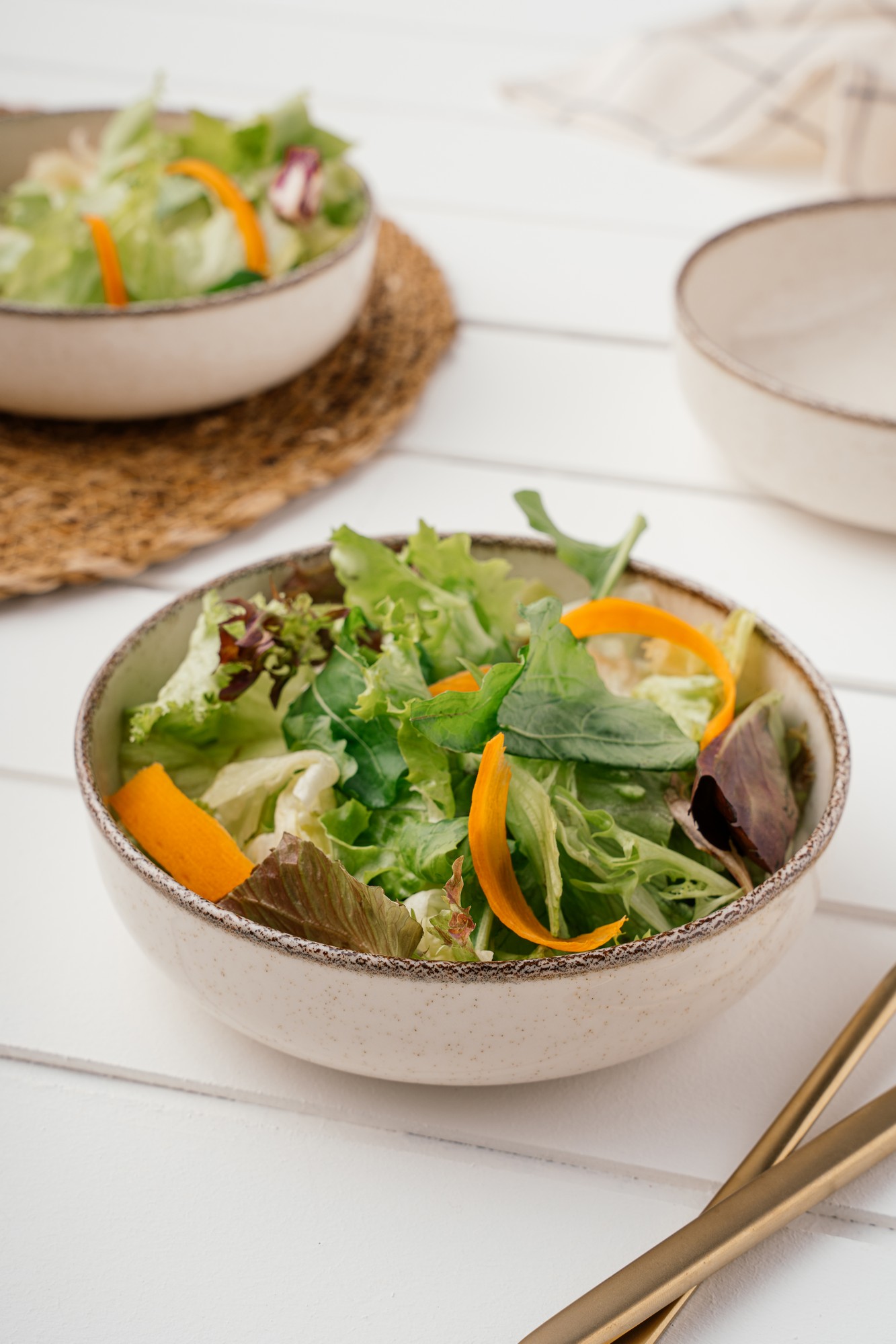 Bowl Set 6-pc. Porcelain Cream