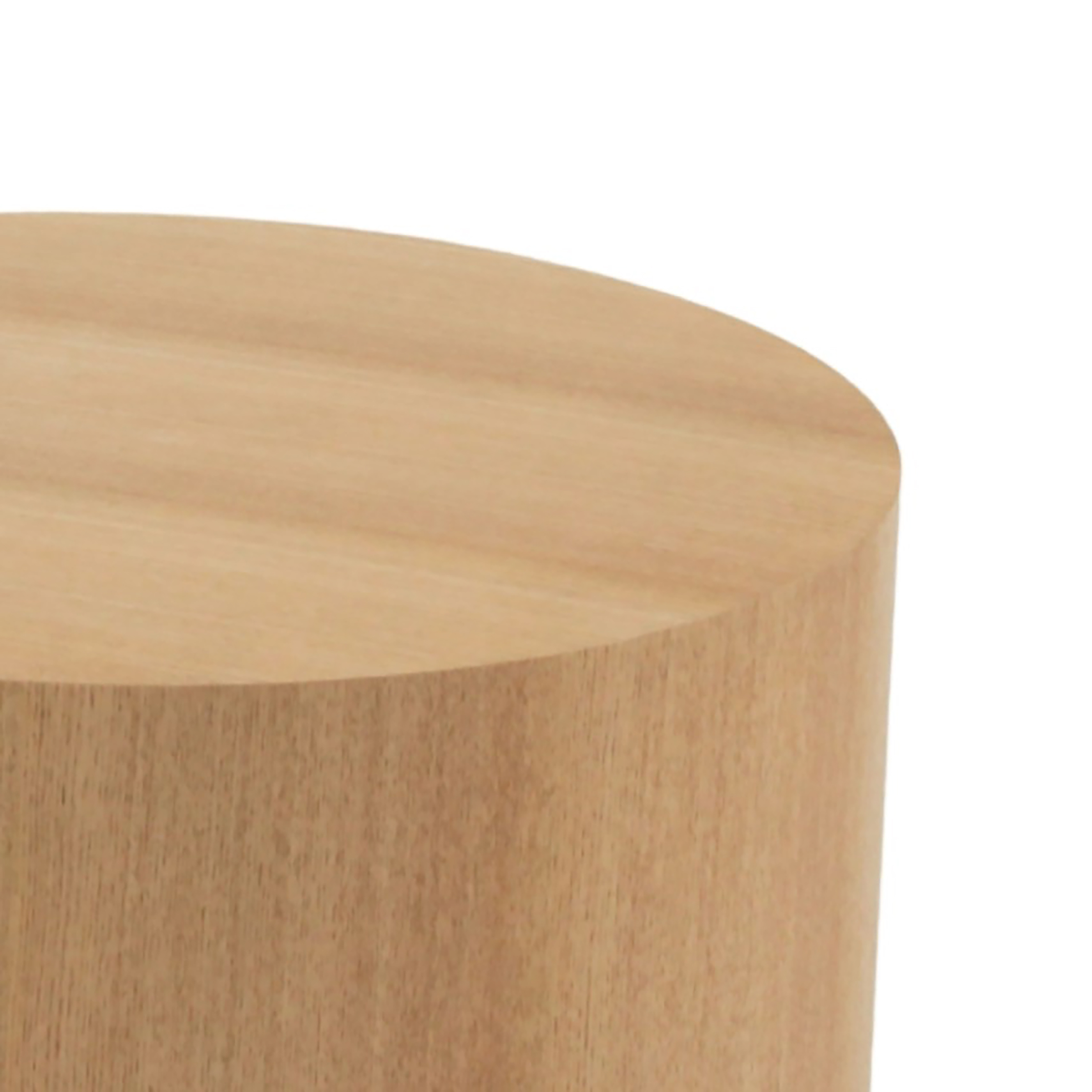 2x Side table Elipse Round Real wood veneer Oak Light