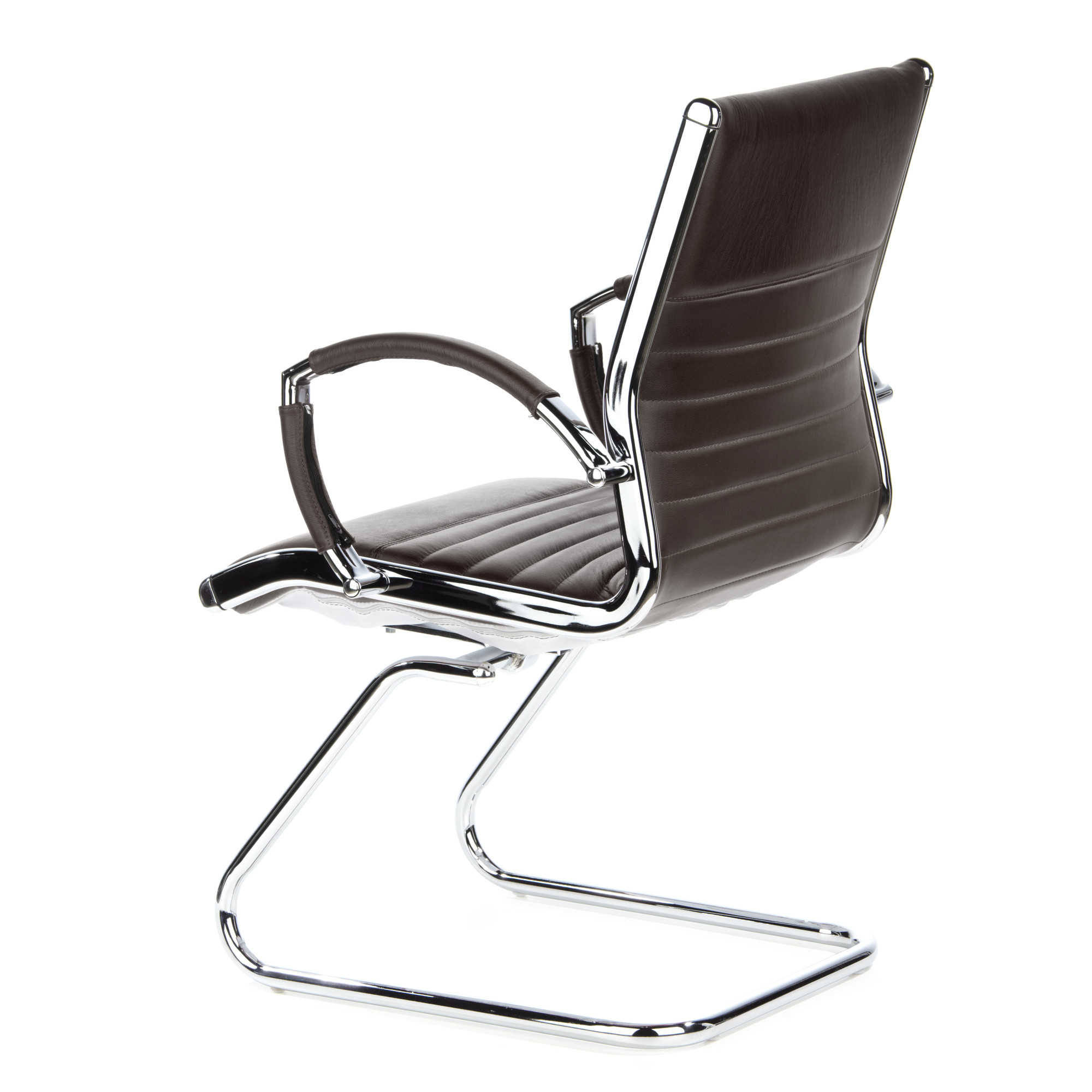 Parma V Chair Cantilever Leather Brown