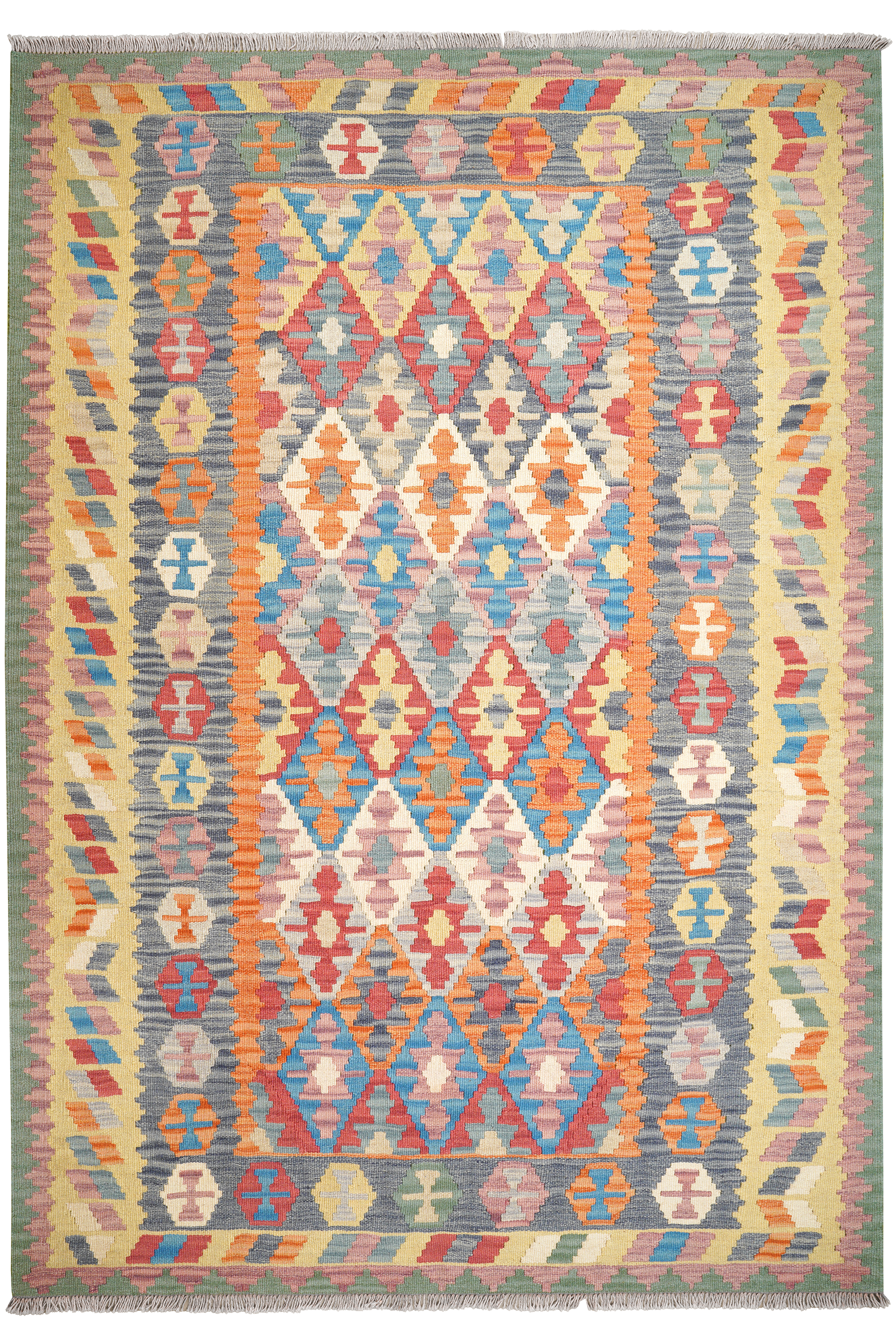 Kelim Gashgai Carpet Wool Multicolored