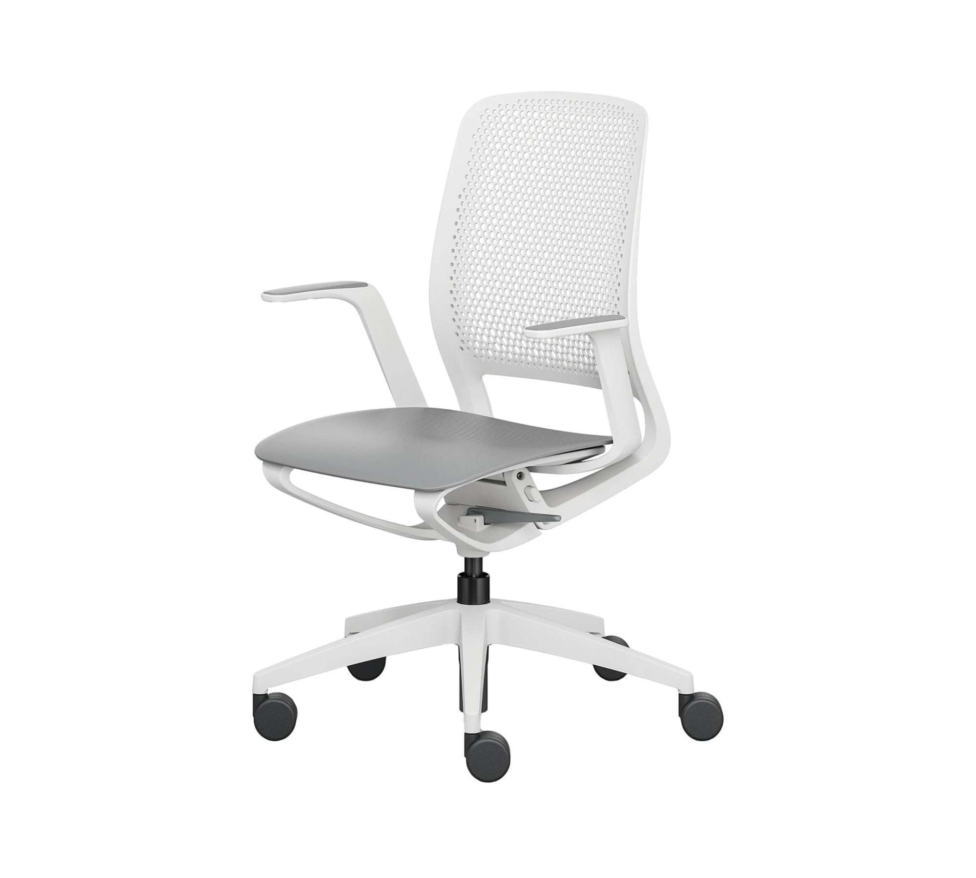 Bürostuhl Kunststoff Metall Weiß