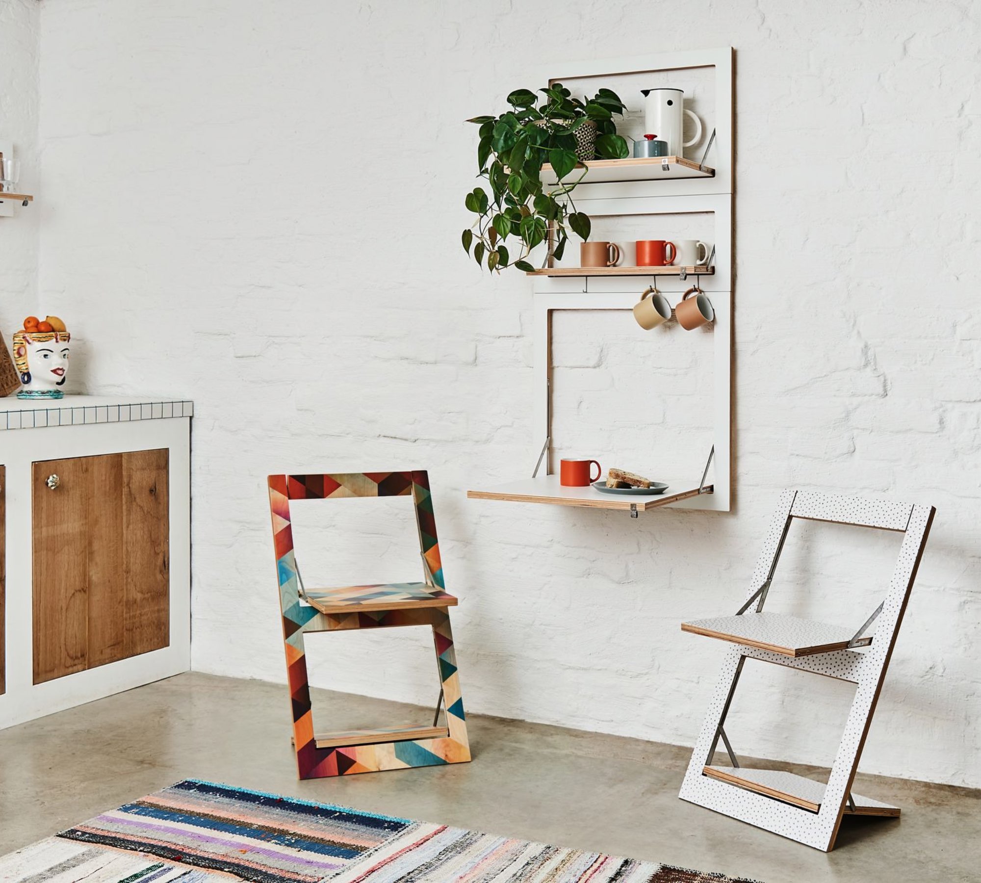 Fläpps Klappstuhl Criss Cross Grau auf Natur