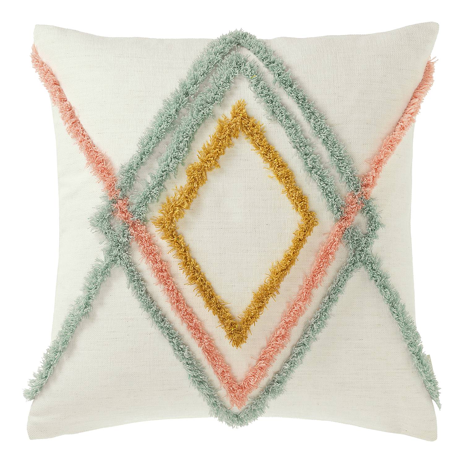 Colour Rhombus Pillowcase Linen Polyester 45 x 45 cm