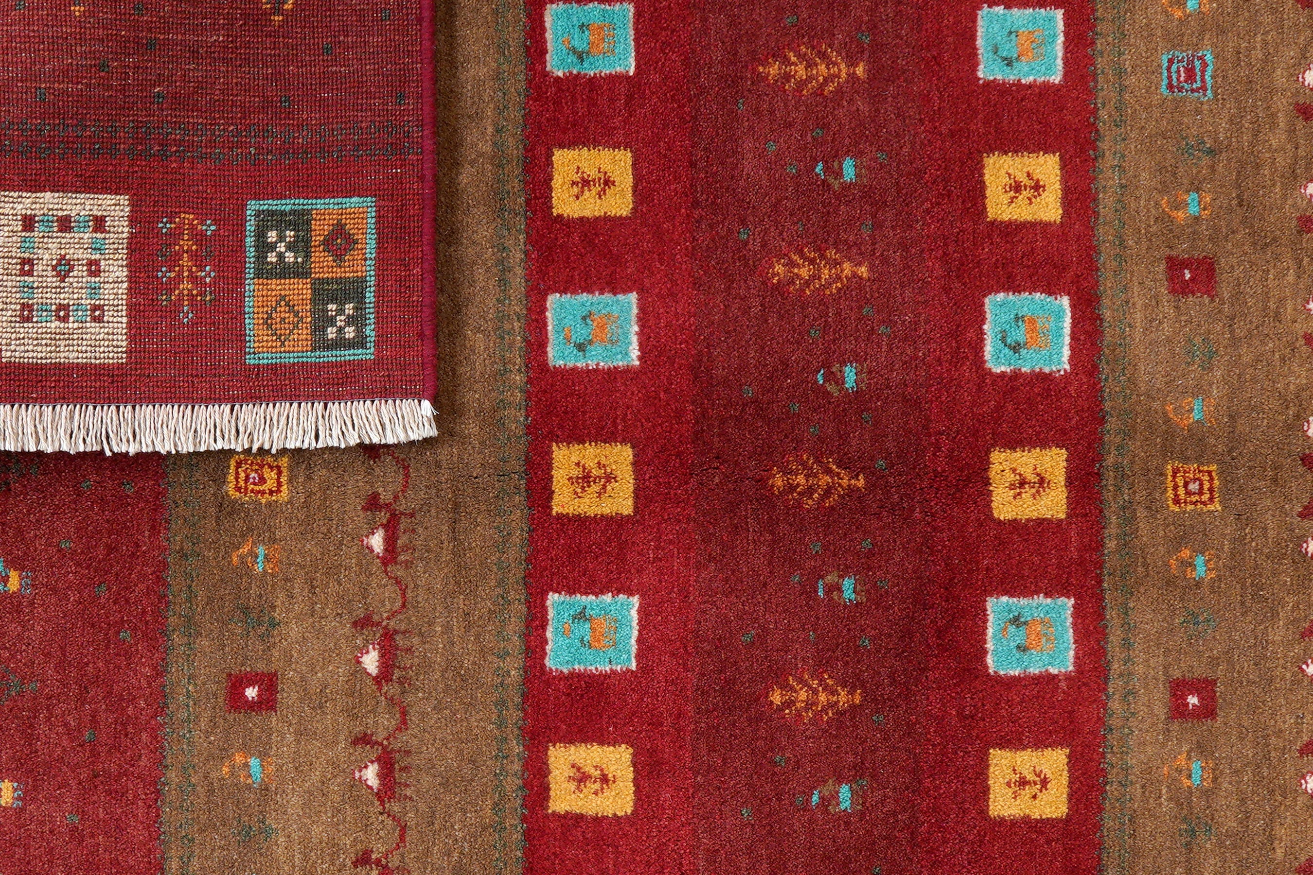 Rizbaf Gabbeh-Teppich Wolle Mehrfarbig