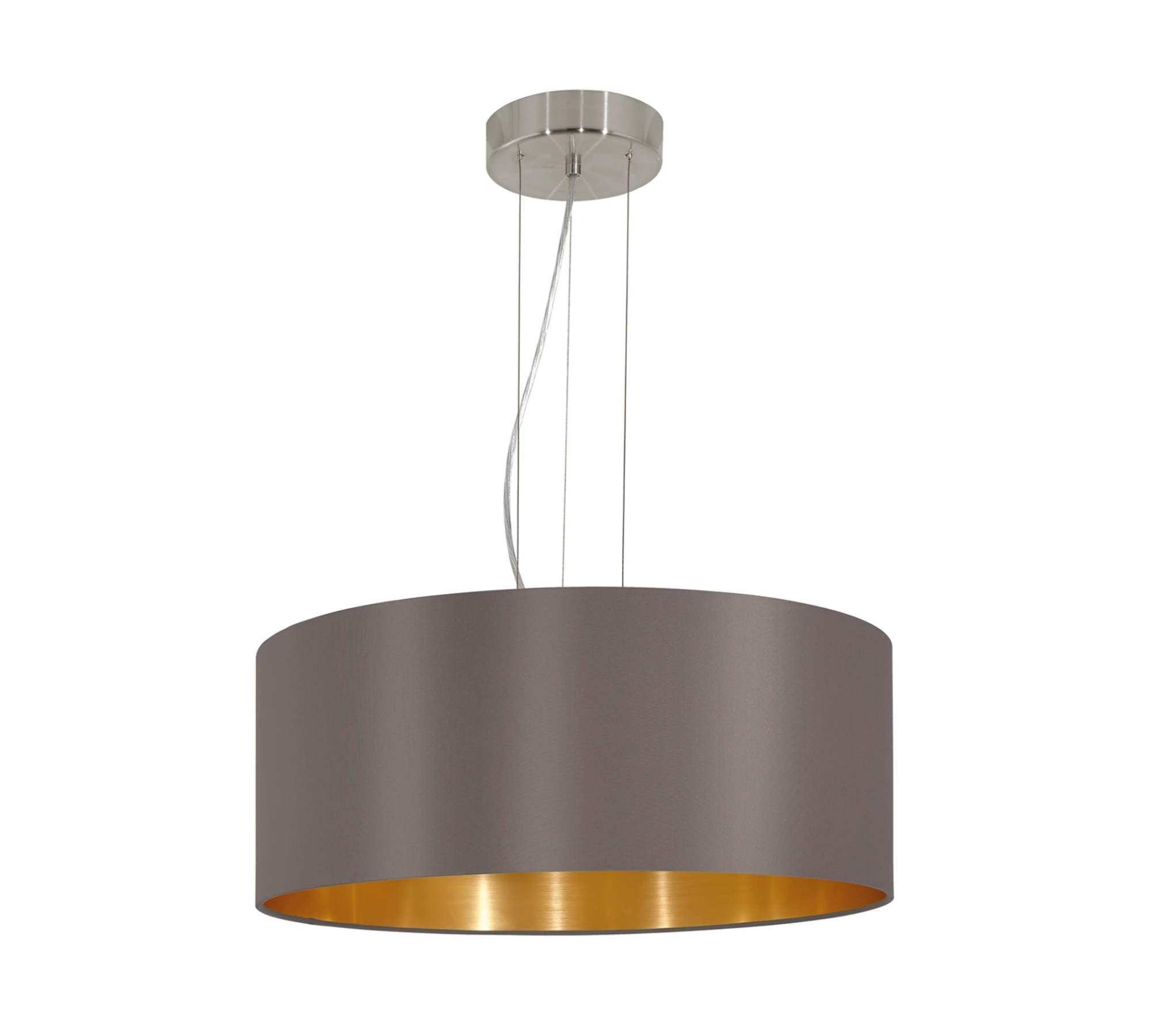 Pendant light Web fabric Brushed steel