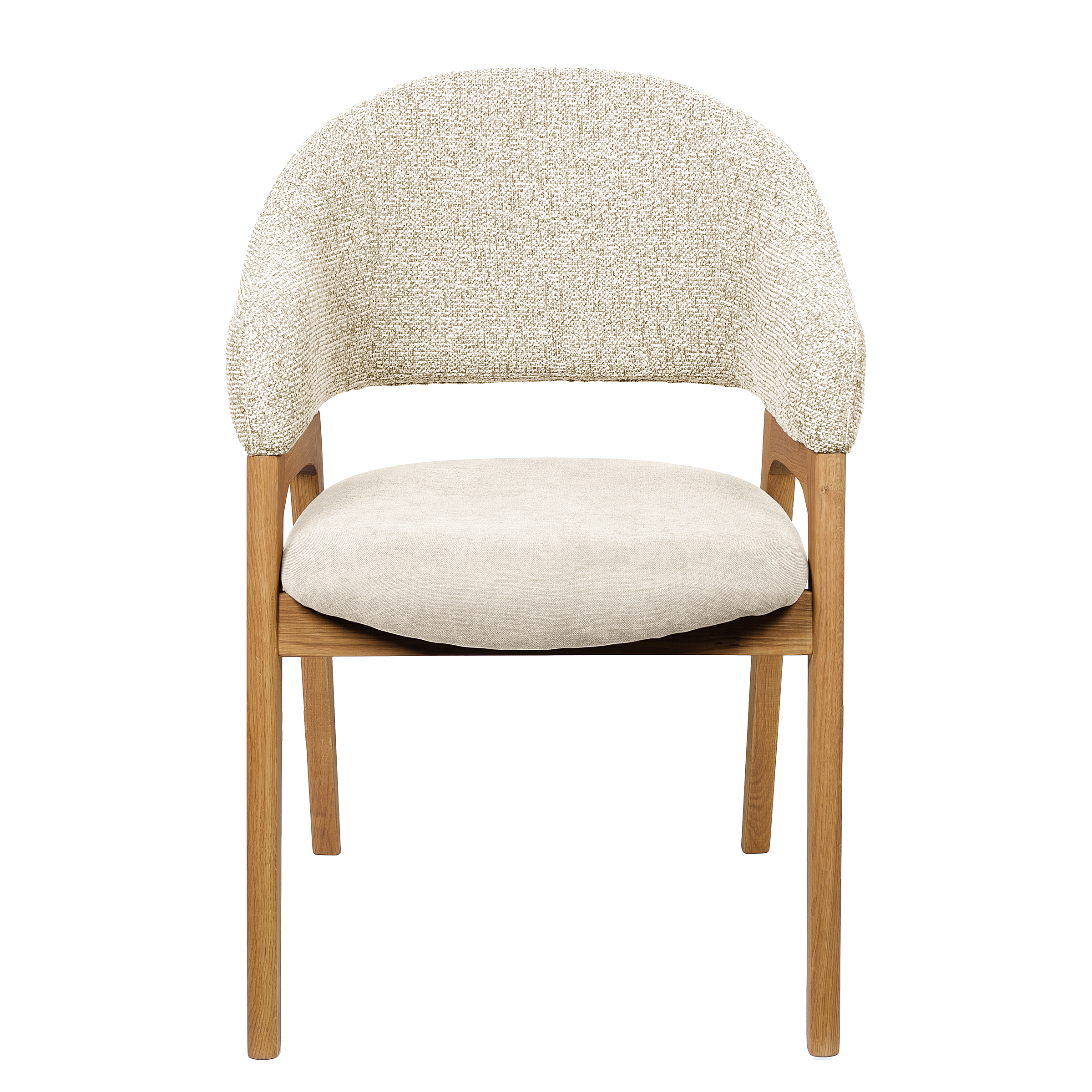 Seuter Armlehnenstuhl Microfaser Massivholz Eiche Creme