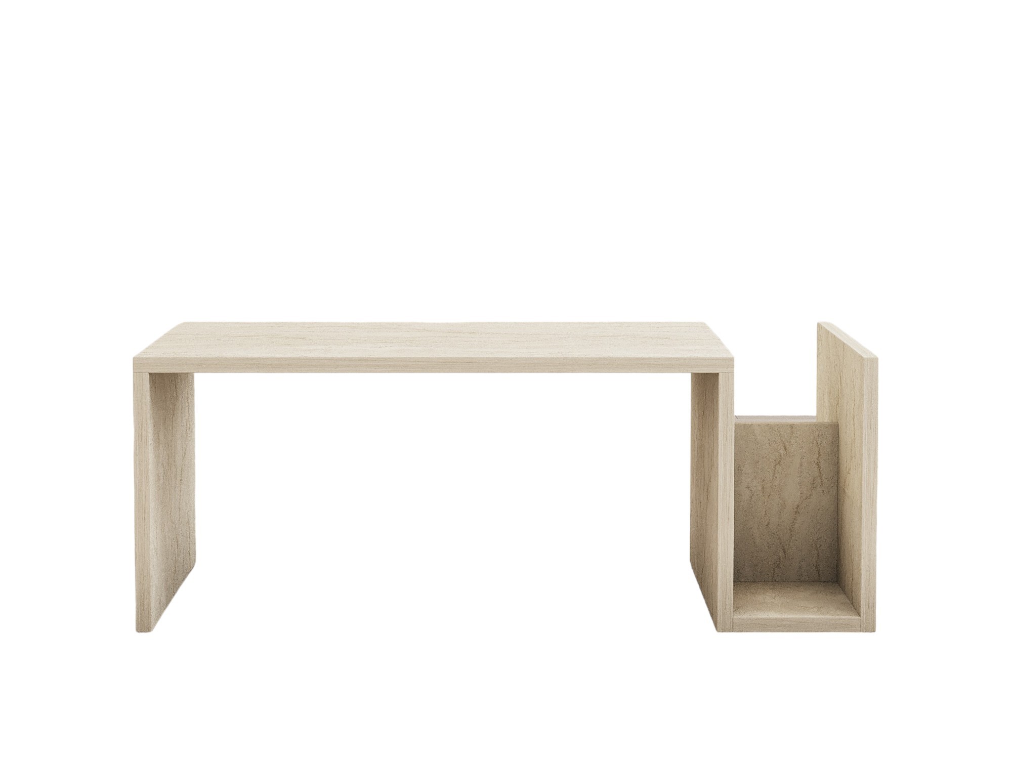 Memo Couchtisch Holz Travertine