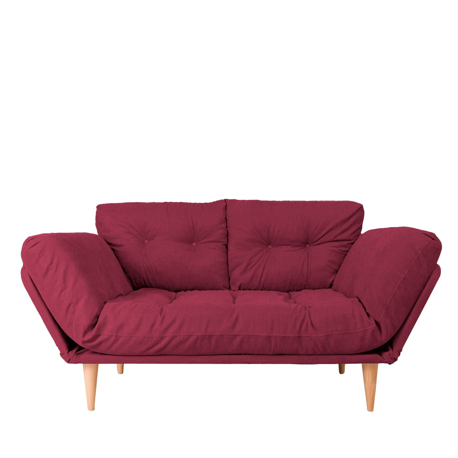 Nina Daybed Schlafsofa 3-Sitzer Dunkelrot