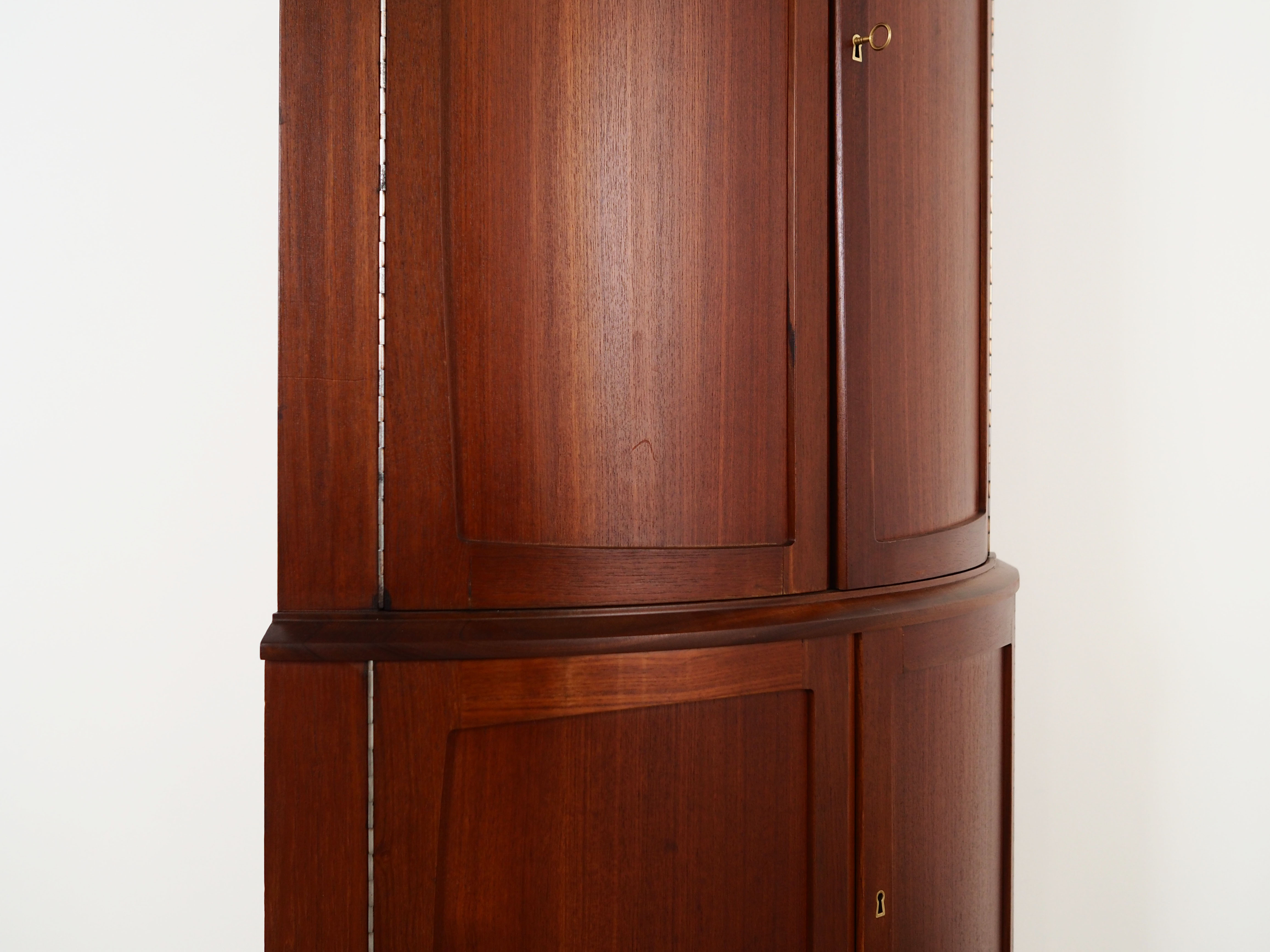 Eckschrank Teakholz 1970er Jahre