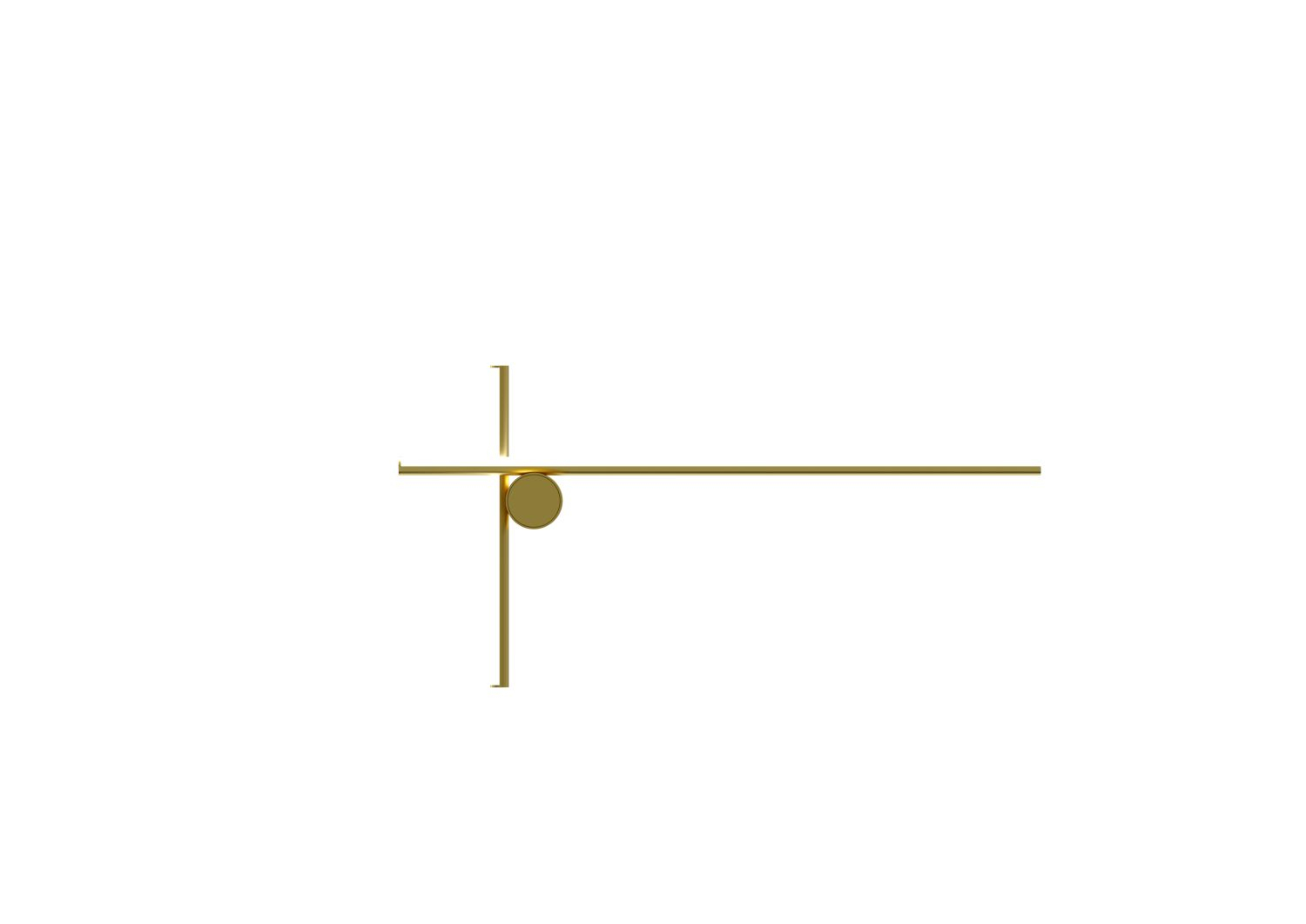 Coordinates 2 Wandleuchte Aluminium Gold