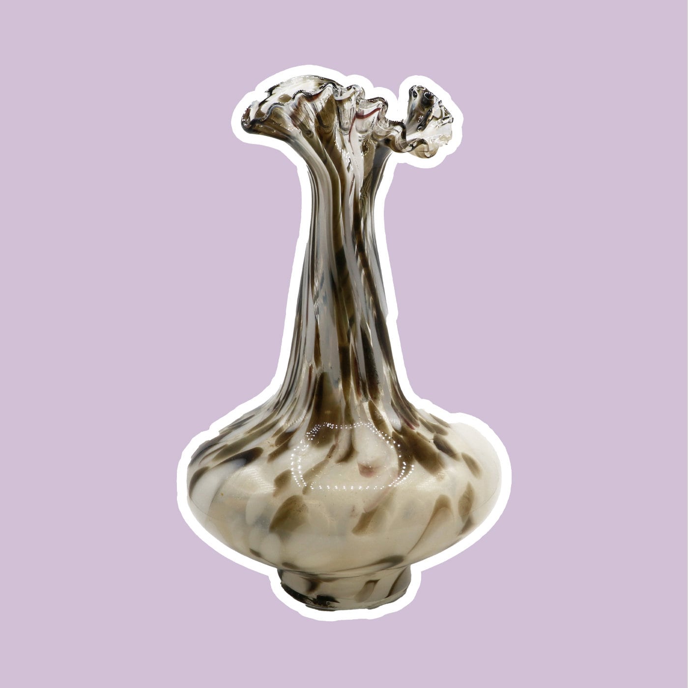 Vintage Murano Swirl Blumenvase Italien 1970er Jahre