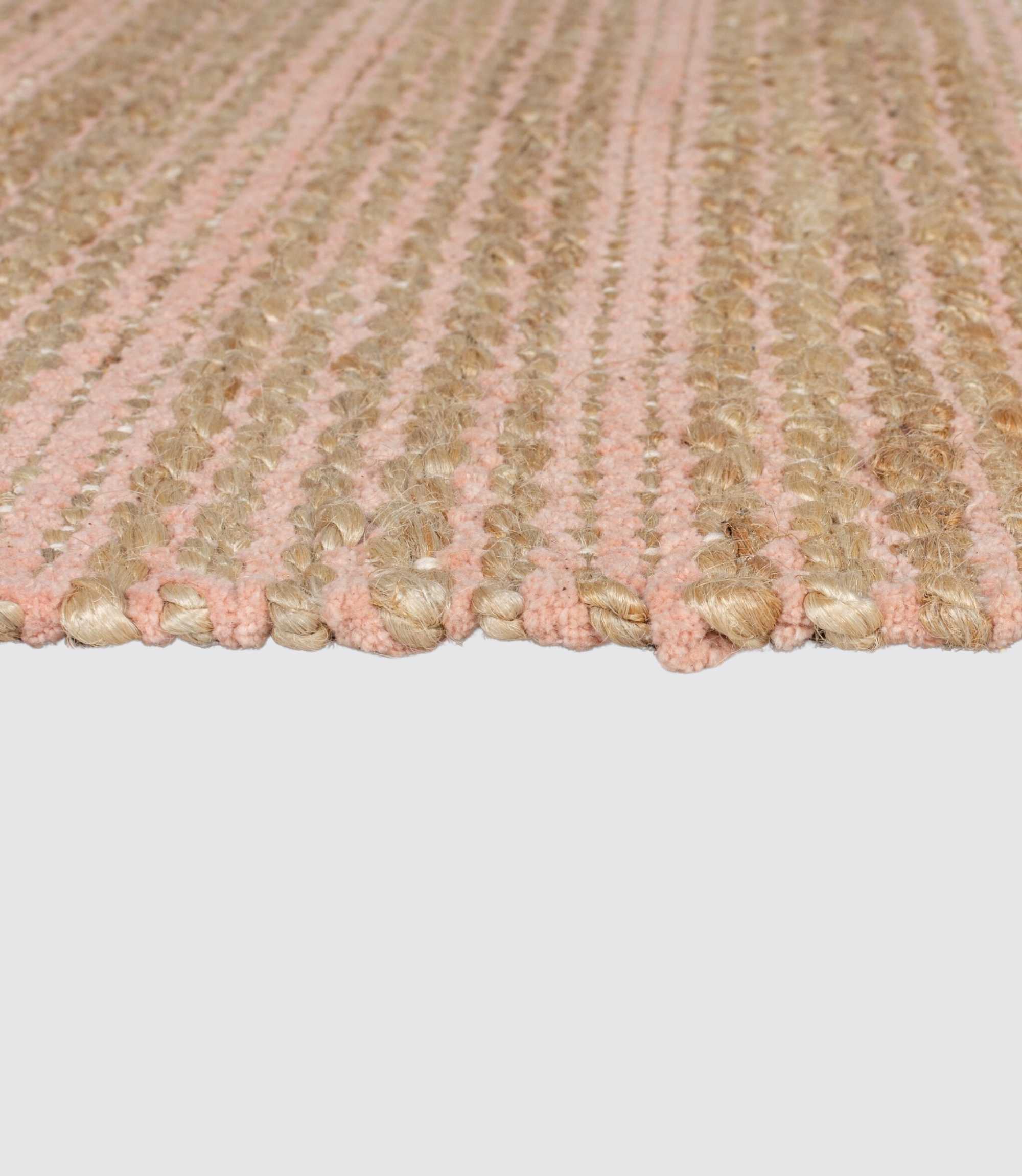 Jute-Chenille-Teppich Equinox Handgewebt Blush 160x230