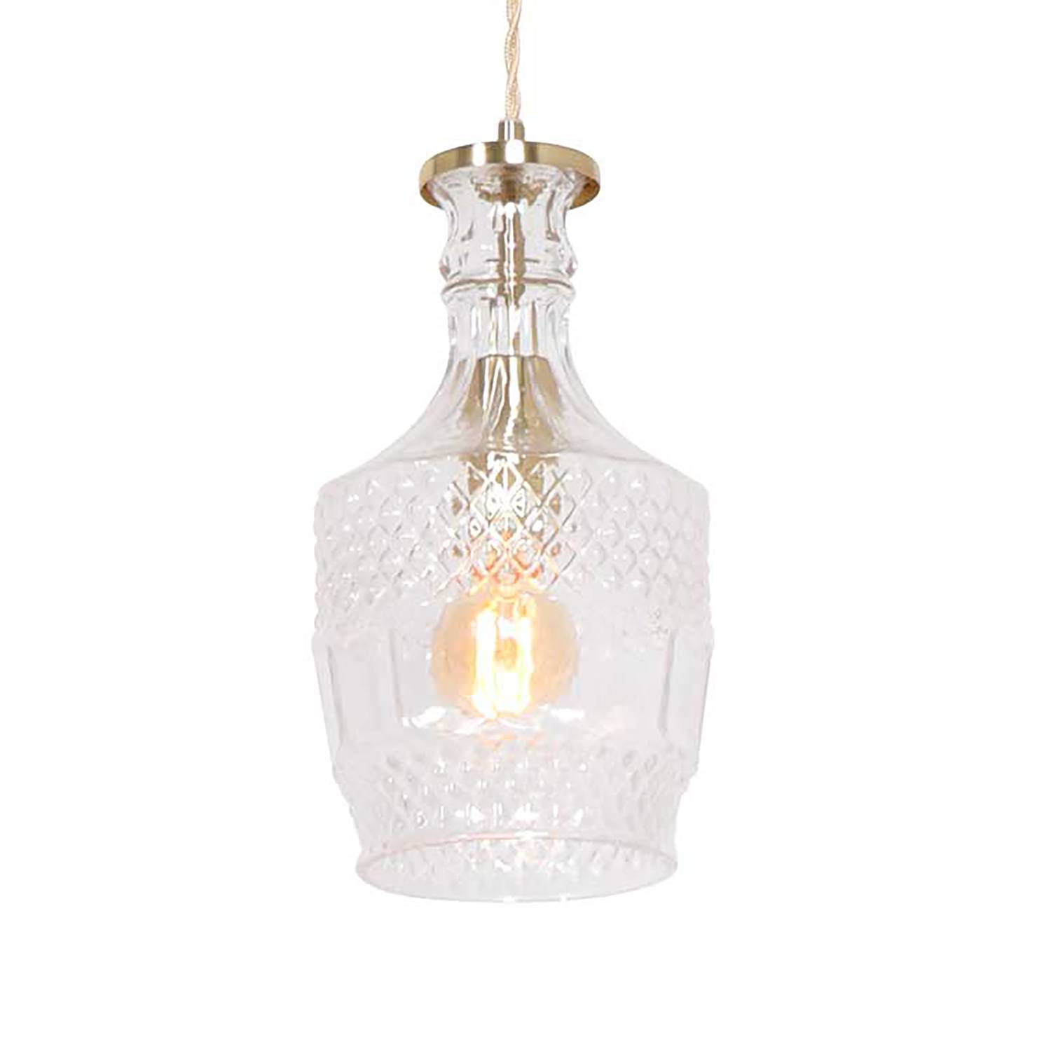 Grazioglass Pendelleuchte Aluminium Glas 1-flammig