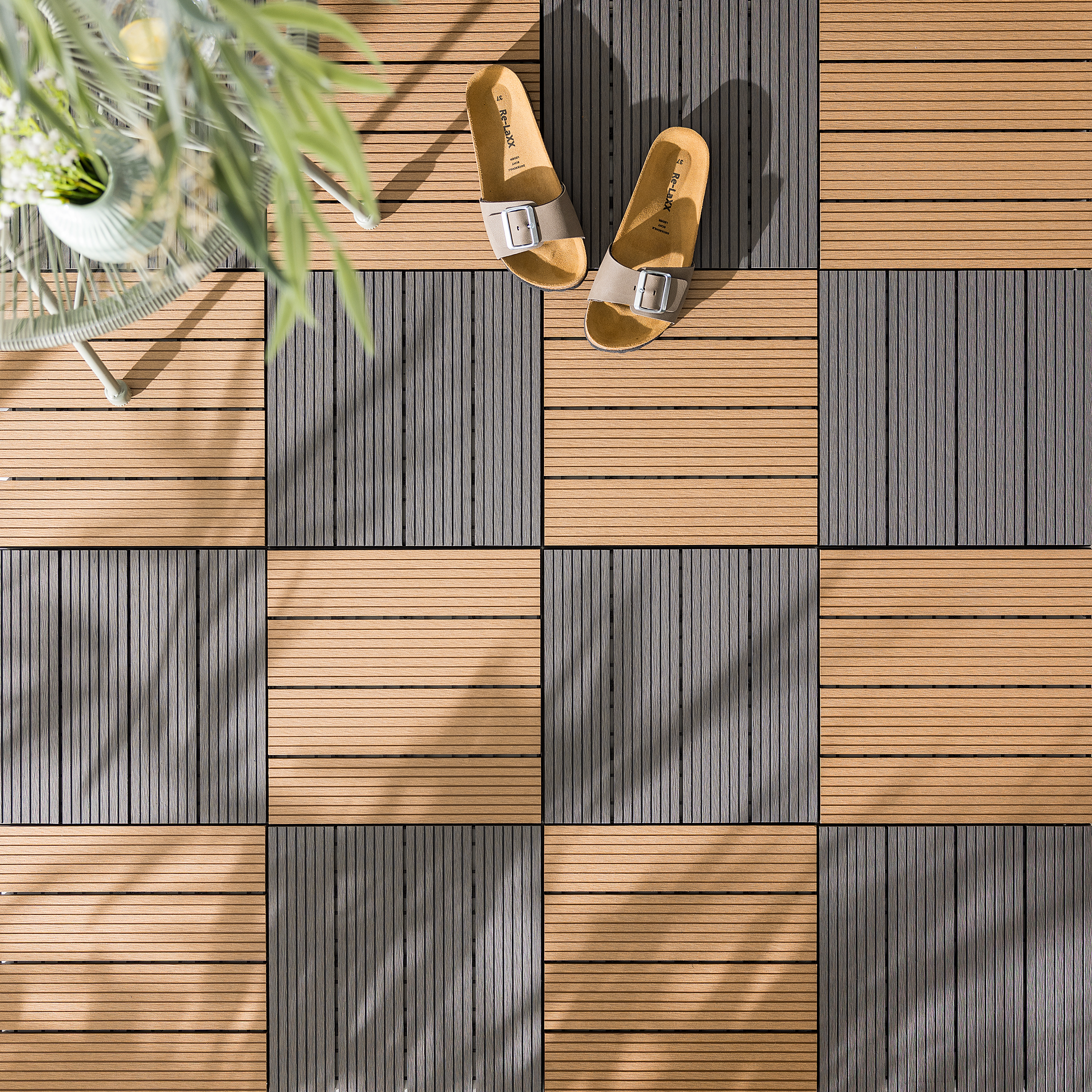 Svevo Typ A Terrassenfliese 22er-Set Braun