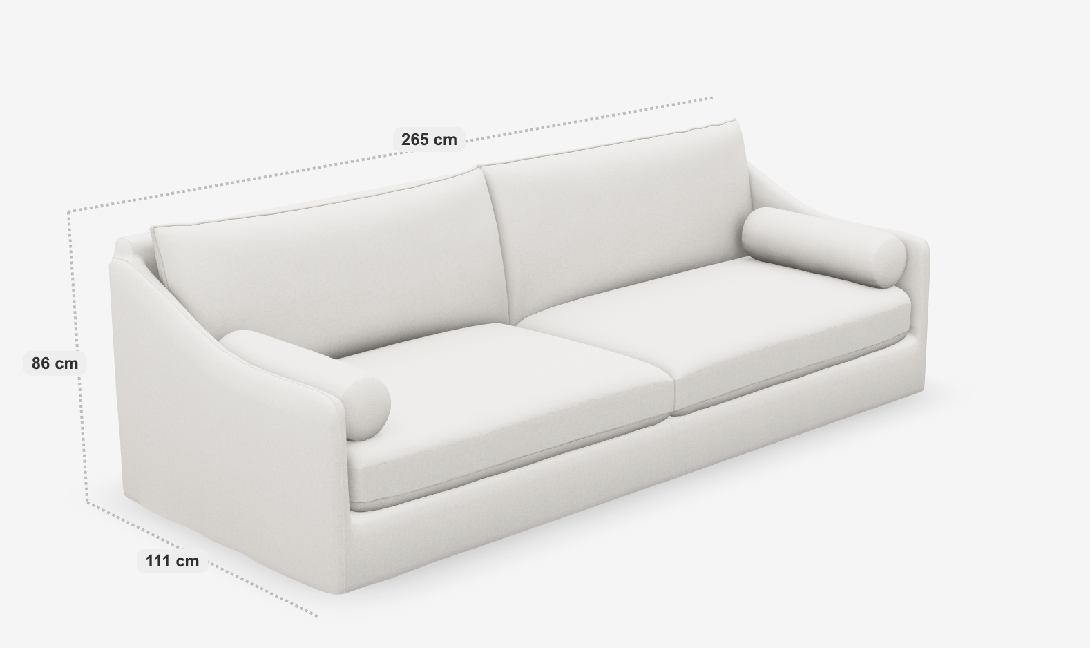 Antilopen Sofa 3.5 Seater Ivory