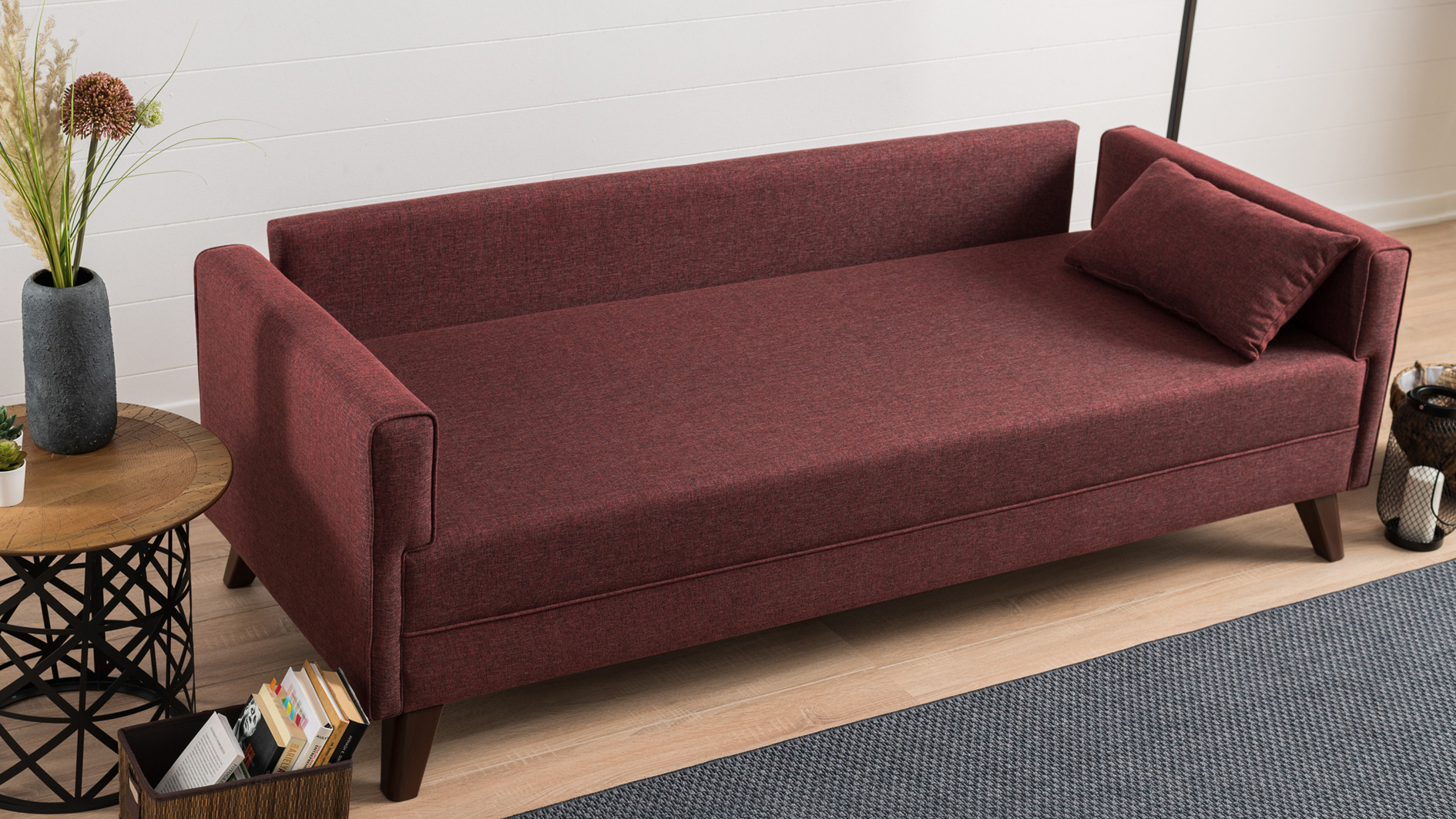 Bella Sofa 3-Sitzer Rot