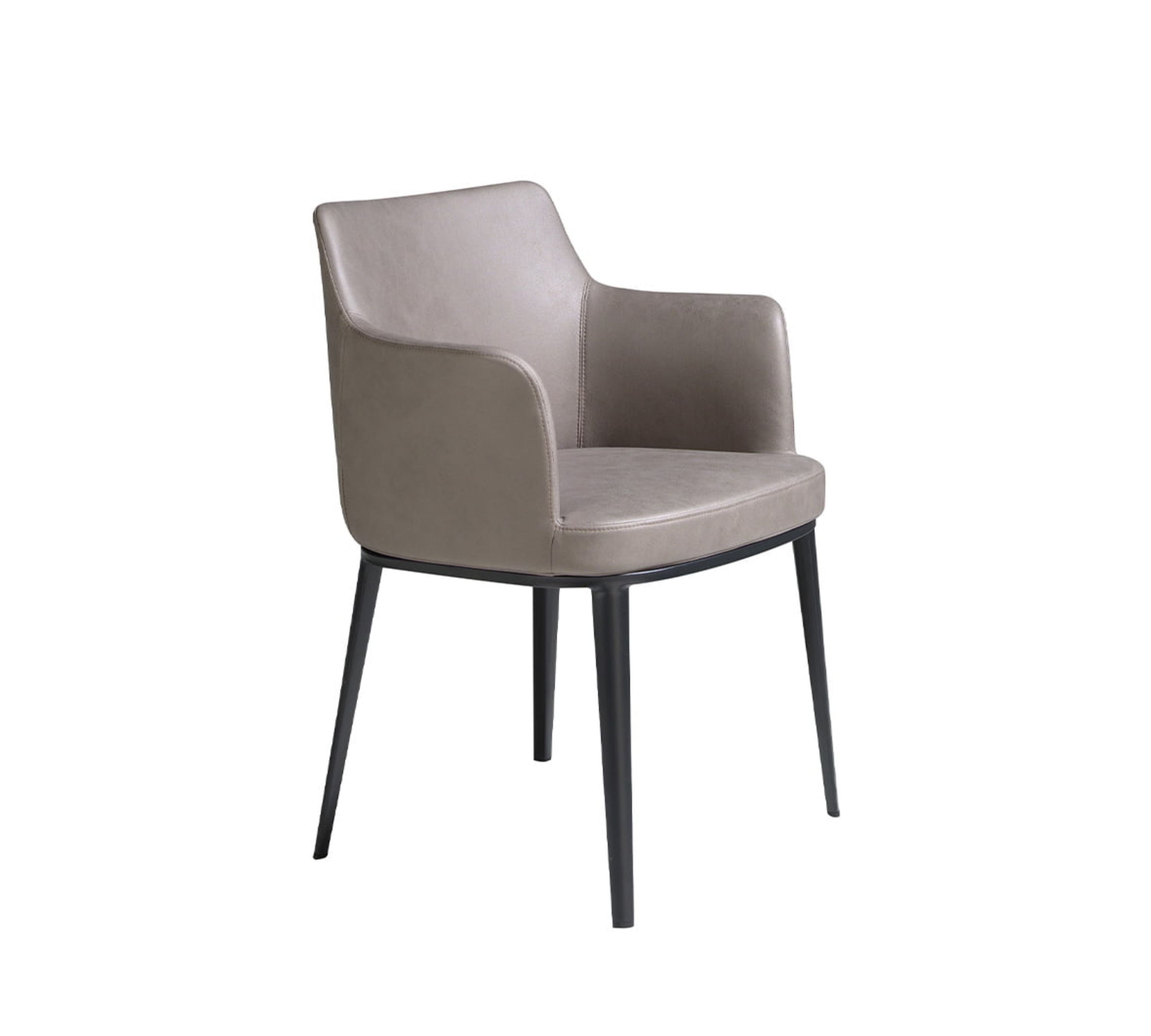 Sedia con braccioli acciaio inox grigio