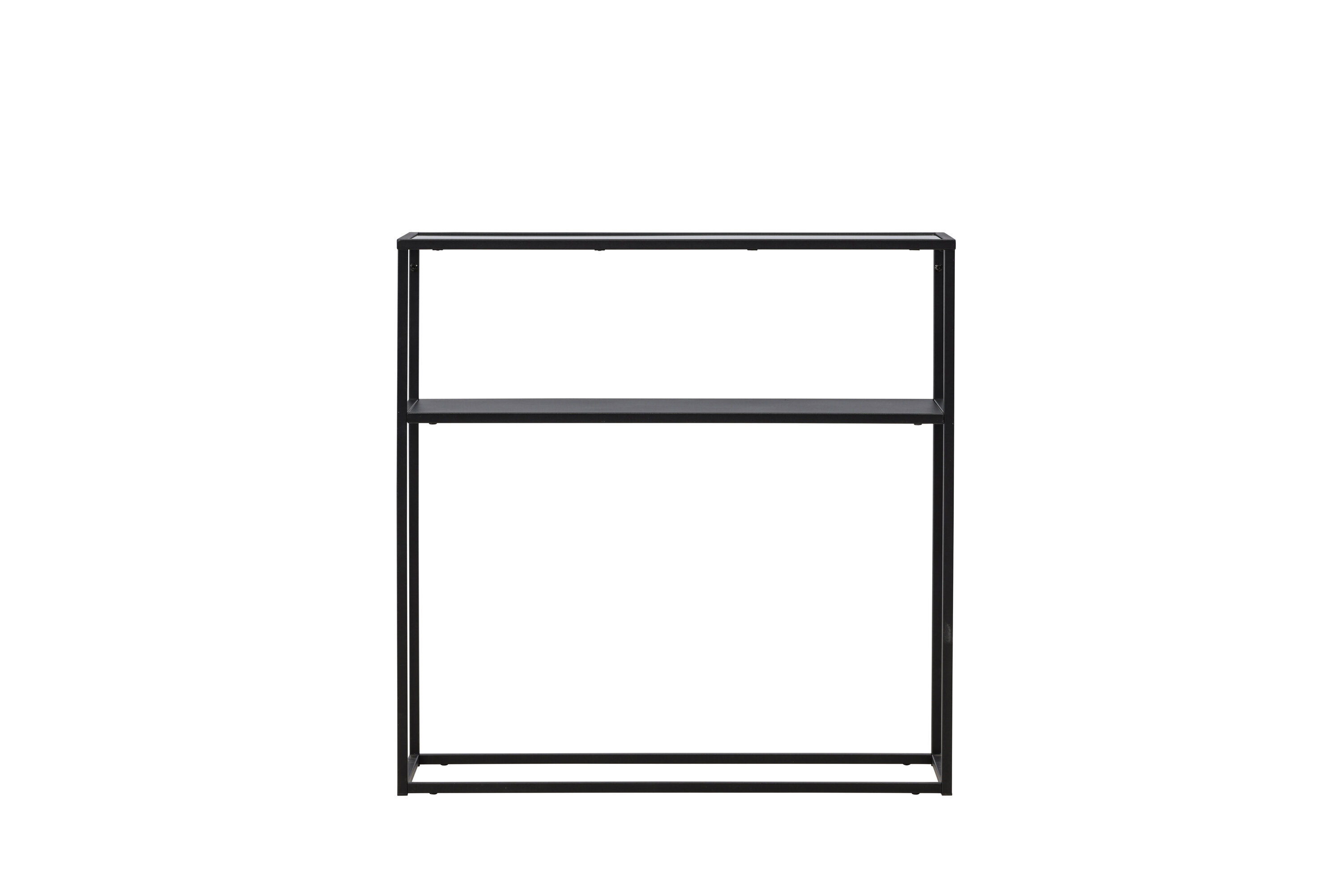 Bogóta Beistelltisch Stahl Glas Schwarz