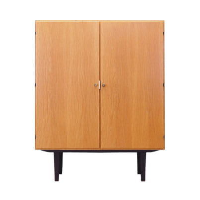 Vintage wardrobe ash wood brown 1970s