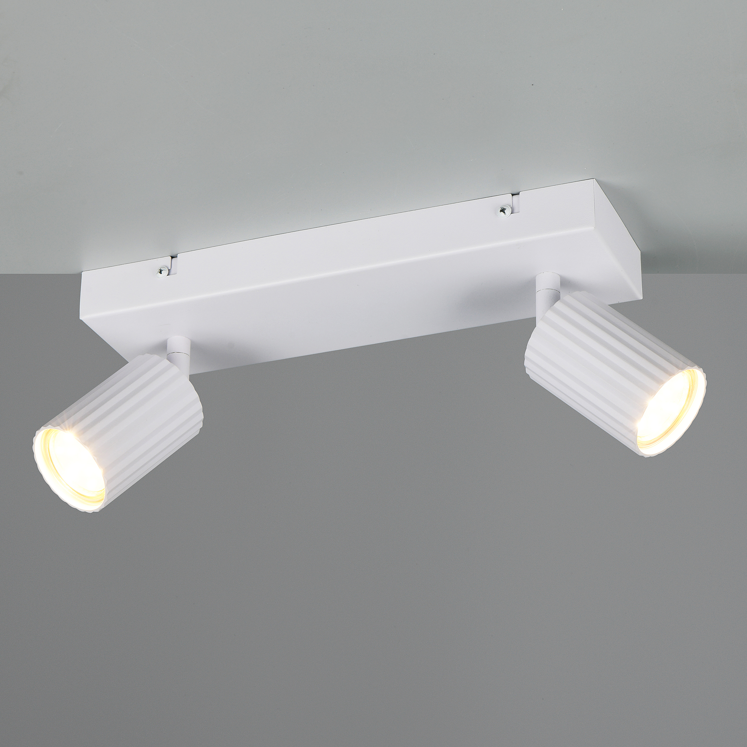 2-Light Soka Ceiling Light Rectangular Iron White