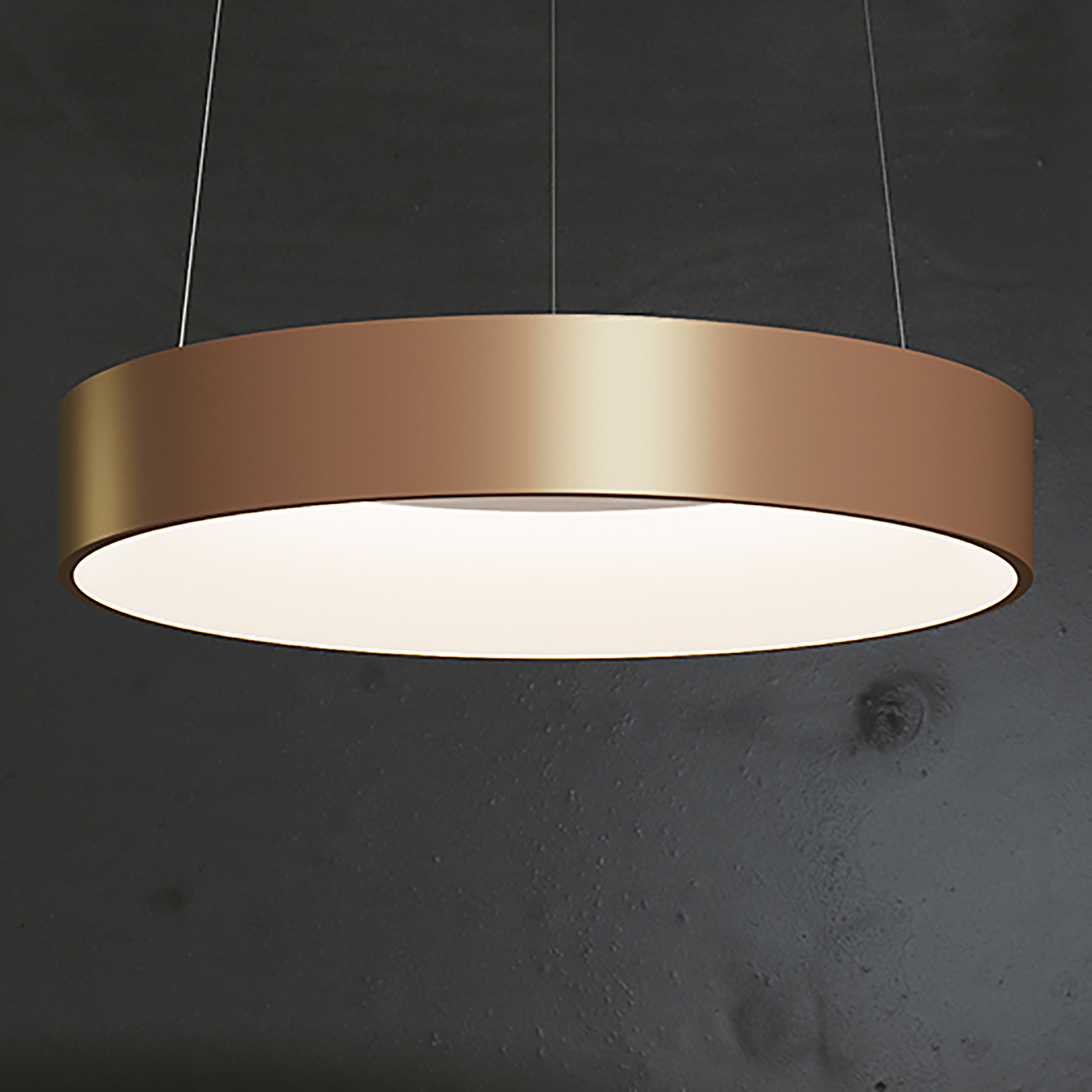 Noah LED pendant light 1-lamp aluminum acrylic glass gold