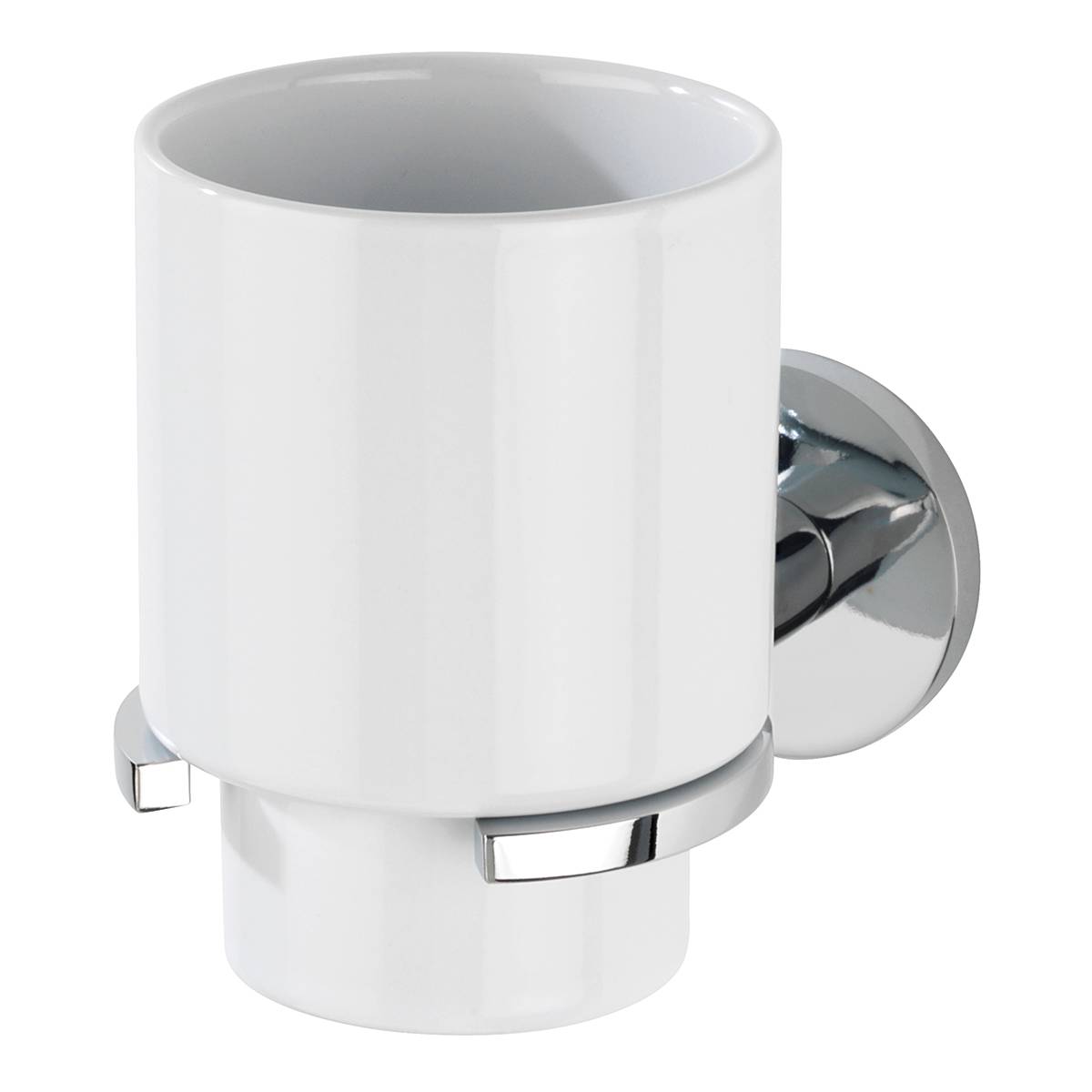 Isera Toothbrush tumbler holder Zinc die-cast Ceramic Chrome White