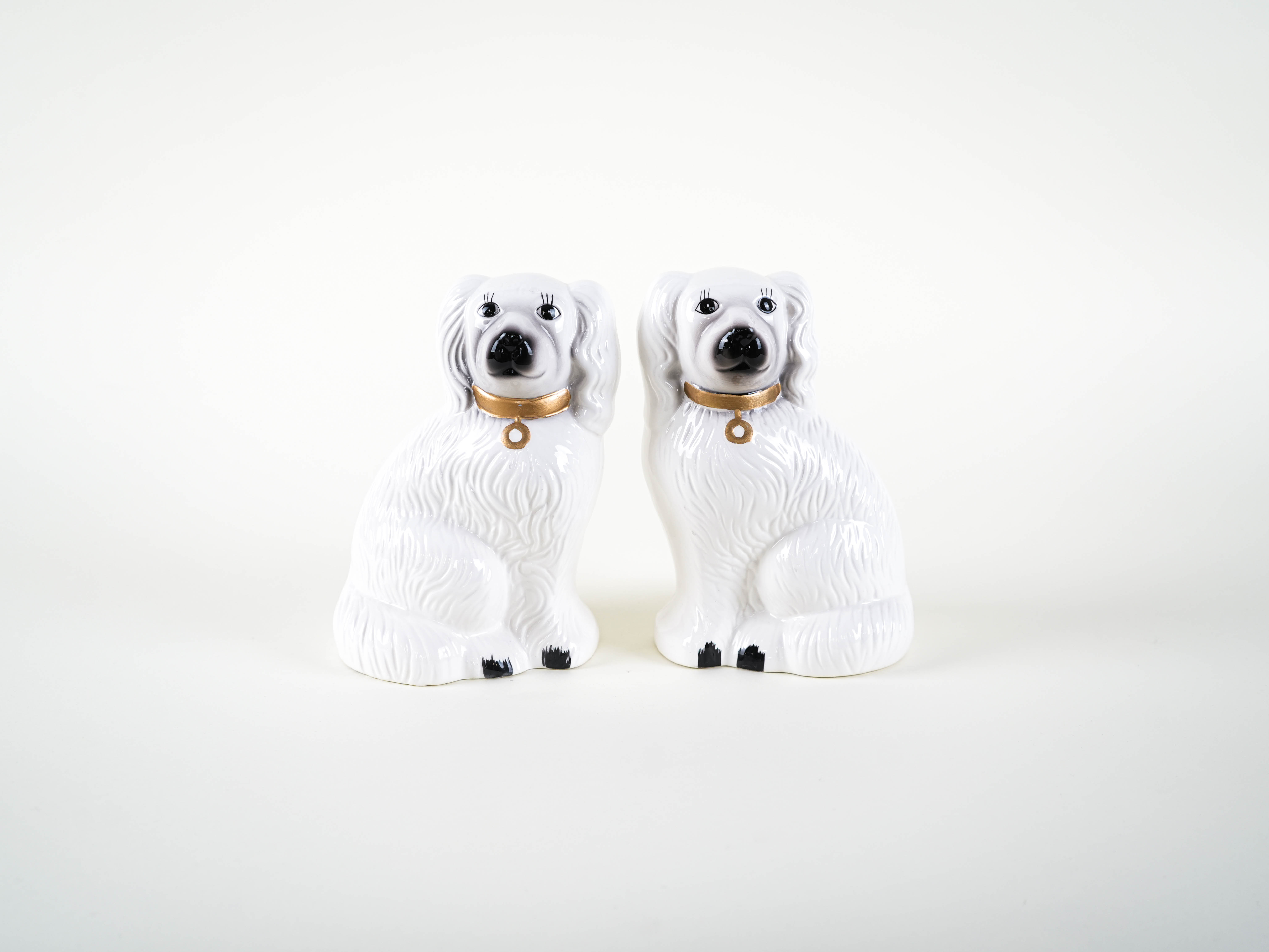Dog Figures English Style Ceramic 1970s