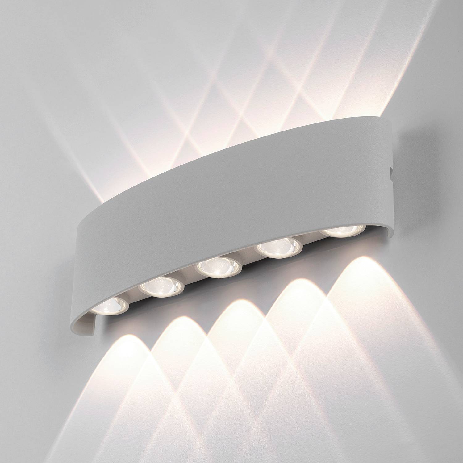 LED-Wandleuchte Carlo II 10-Flammig Silber