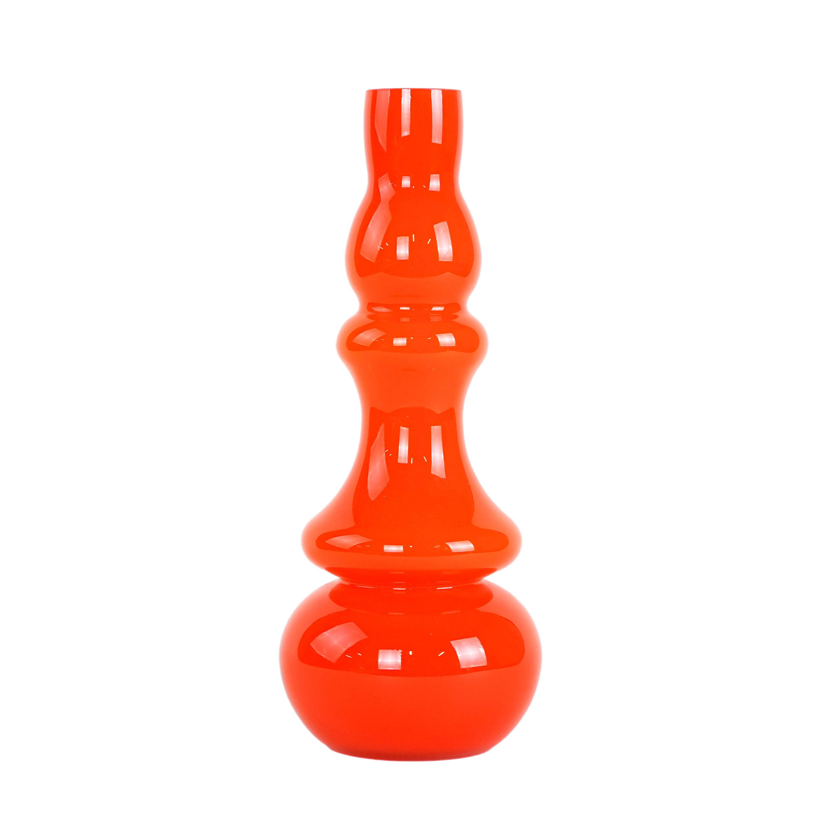 Ora Glass Vase 1960s Orange