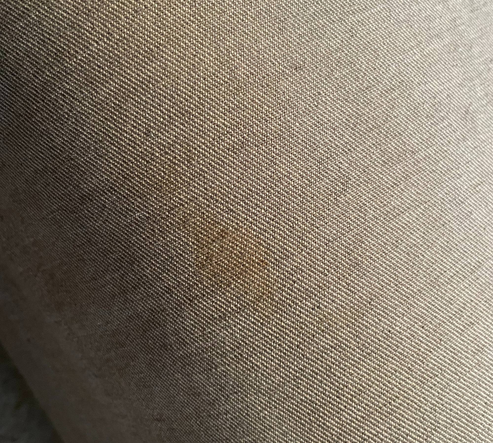 Sofa Stoff Hellgrau mit Hocker