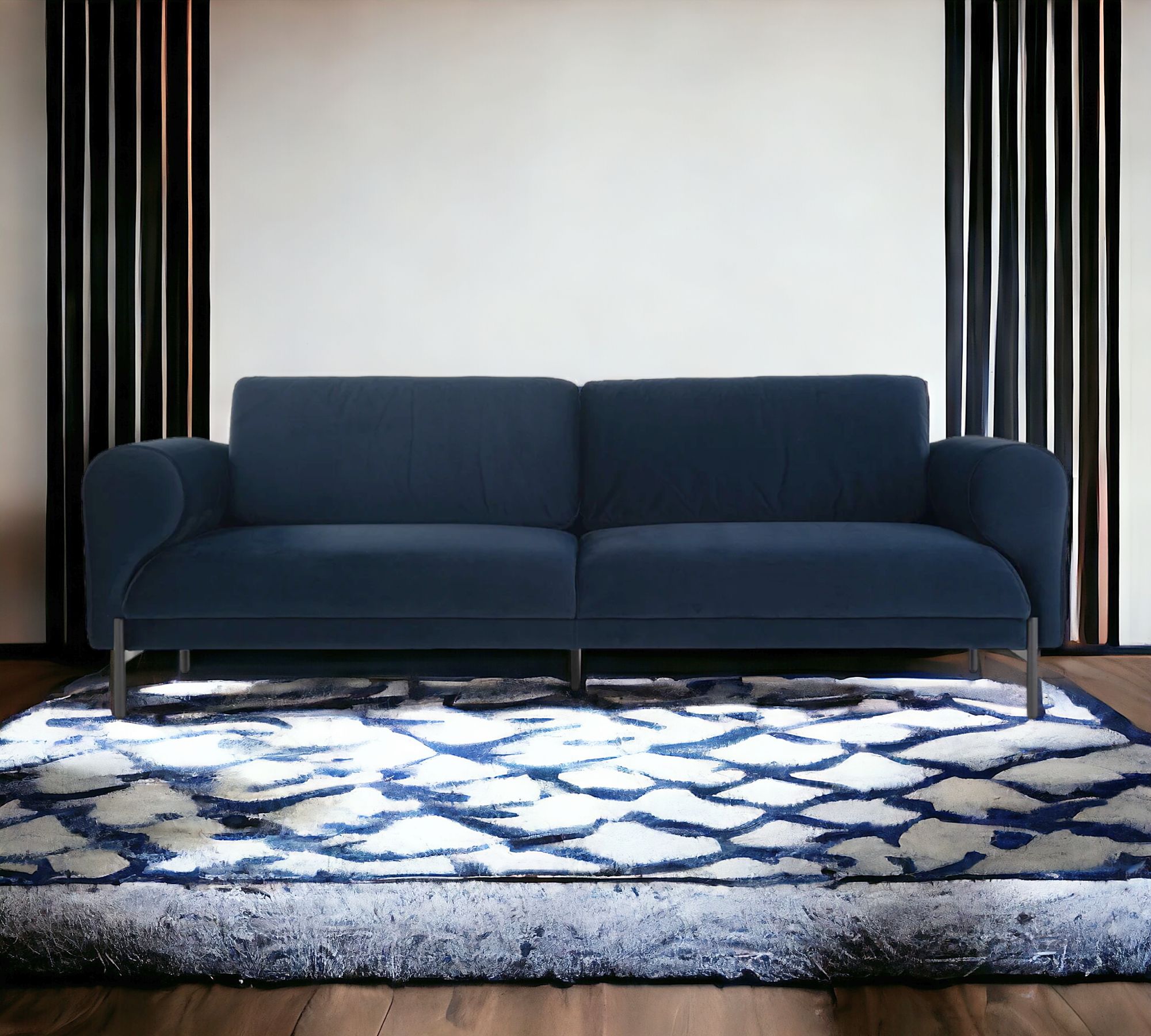 Maggie Sofa 3-Sitzer Velour Lux Navy