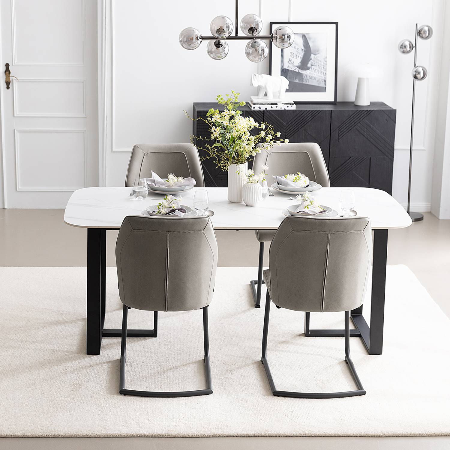 2x cantilever chair Kabuy anthracite