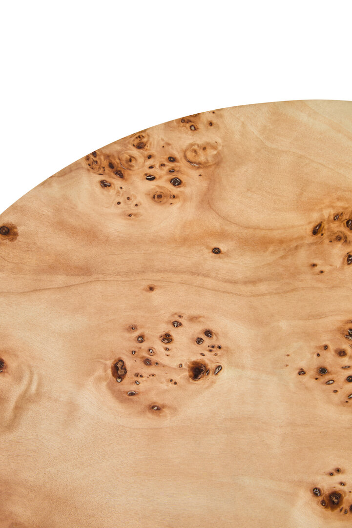 Mota Round Side Table Burl Wood